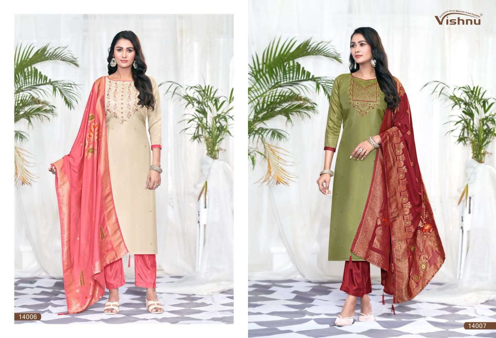 VISHNU IMPEX GLORIOUS VOL 2 SIMER FABRIC FANCY WORK SALWAR SUIT