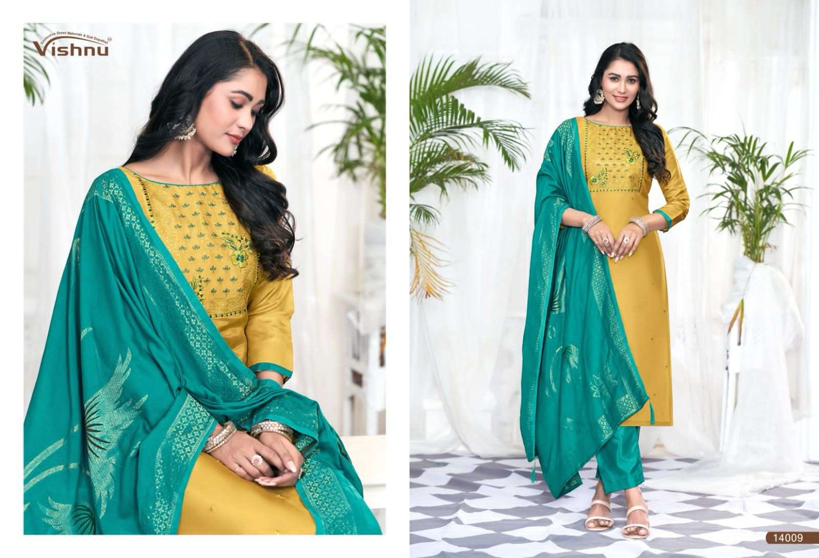 VISHNU IMPEX GLORIOUS VOL 2 SIMER FABRIC FANCY WORK SALWAR SUIT
