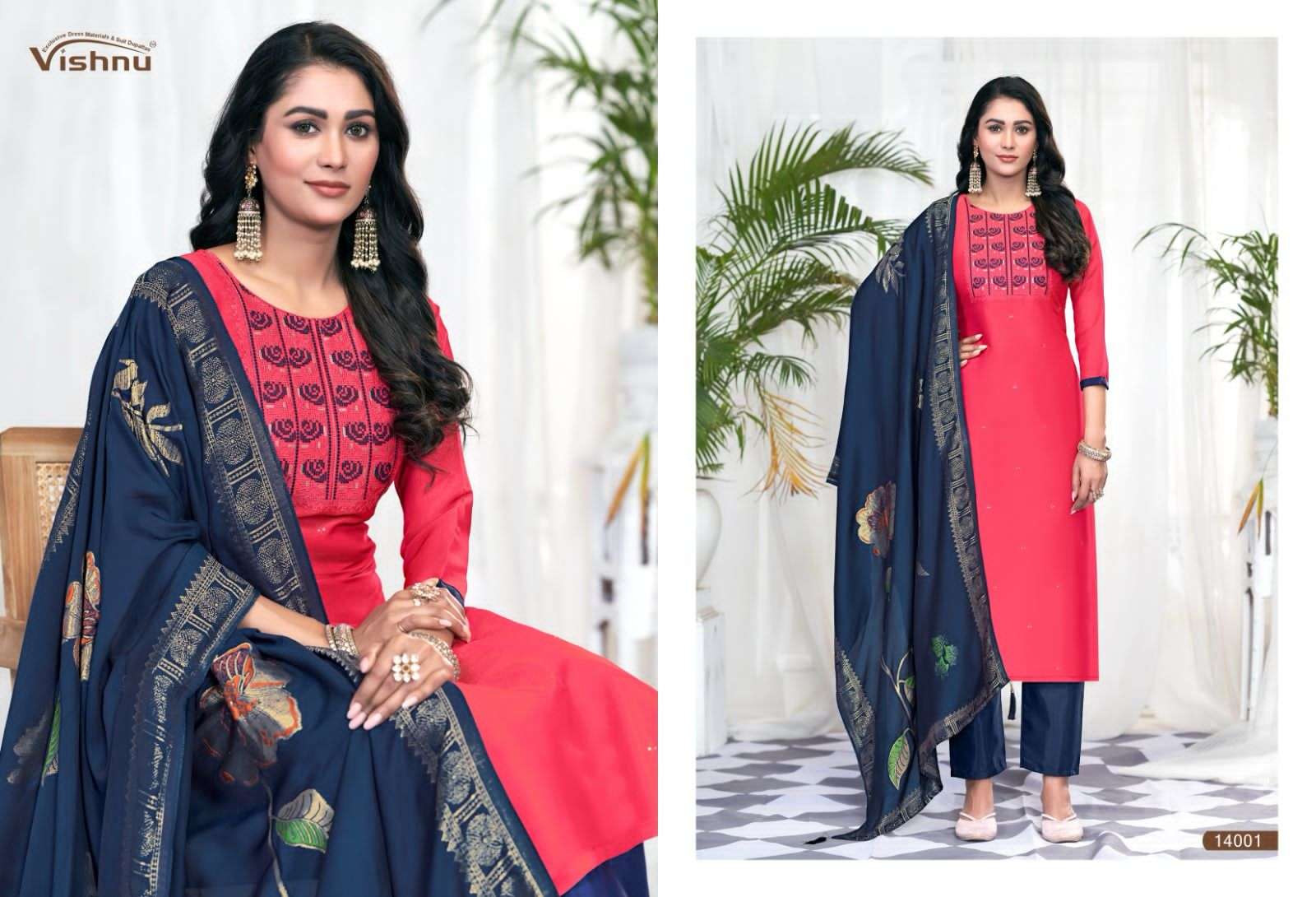 VISHNU IMPEX GLORIOUS VOL 2 SIMER FABRIC FANCY WORK SALWAR SUIT