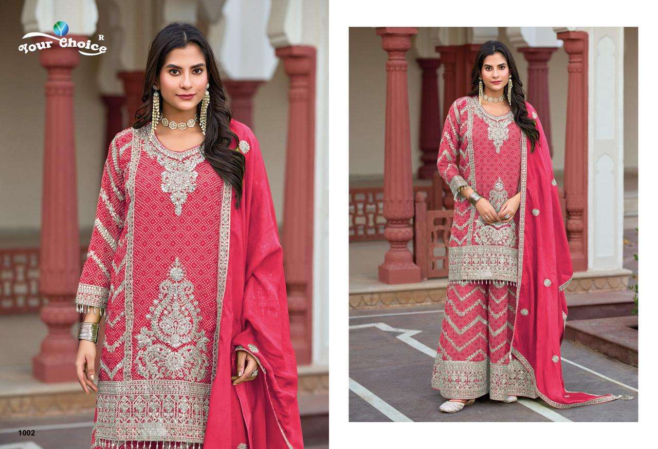 YOUR CHOICE FIRDOUS HEAVY EMBROIDERED FESTIVE WEAR LADIES SUIT