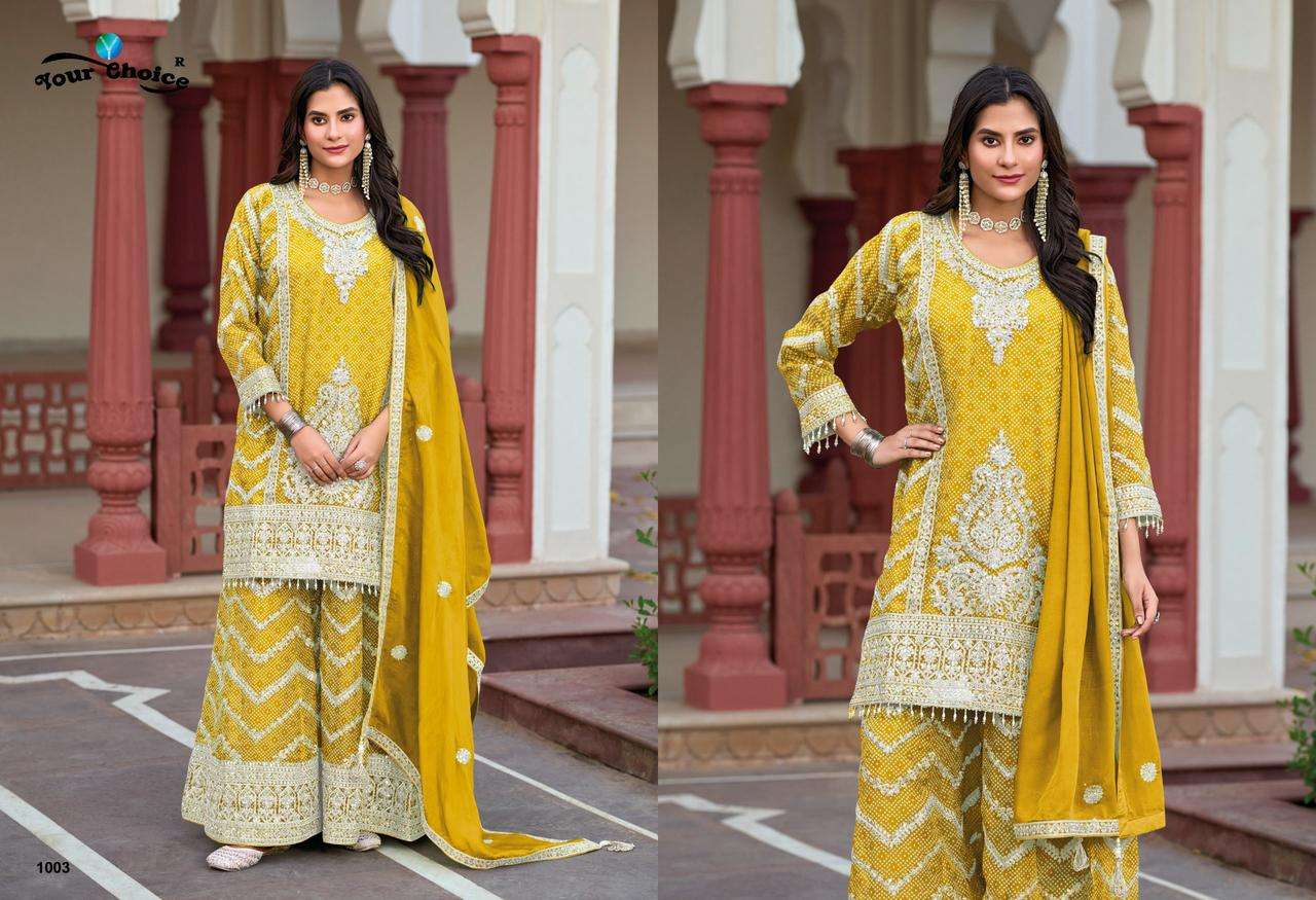 YOUR CHOICE FIRDOUS HEAVY EMBROIDERED FESTIVE WEAR LADIES SUIT