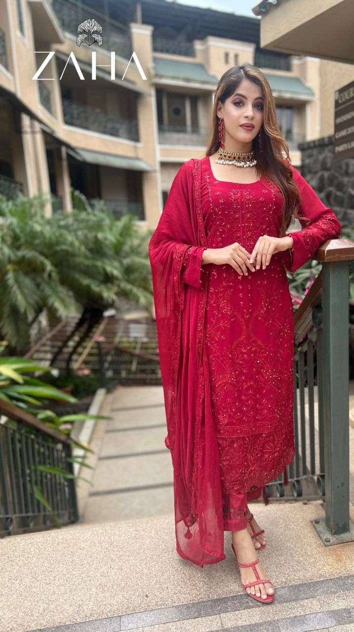 ZAHA DESIGN NO - 10037 GEORGETTE HEAVY EMBROIDERED PAKISTANI SUIT