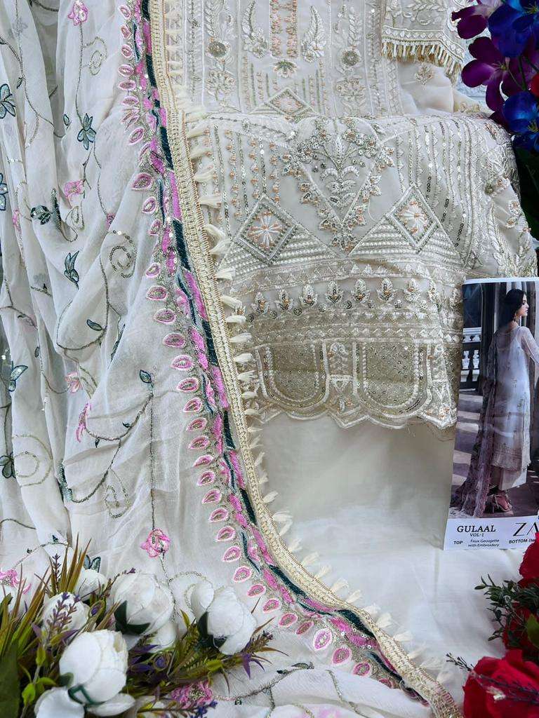 ZAHA DESIGN NO - 10145 GEORGETTE HEAVY EMBROIDERED PAKISTANI SUIT