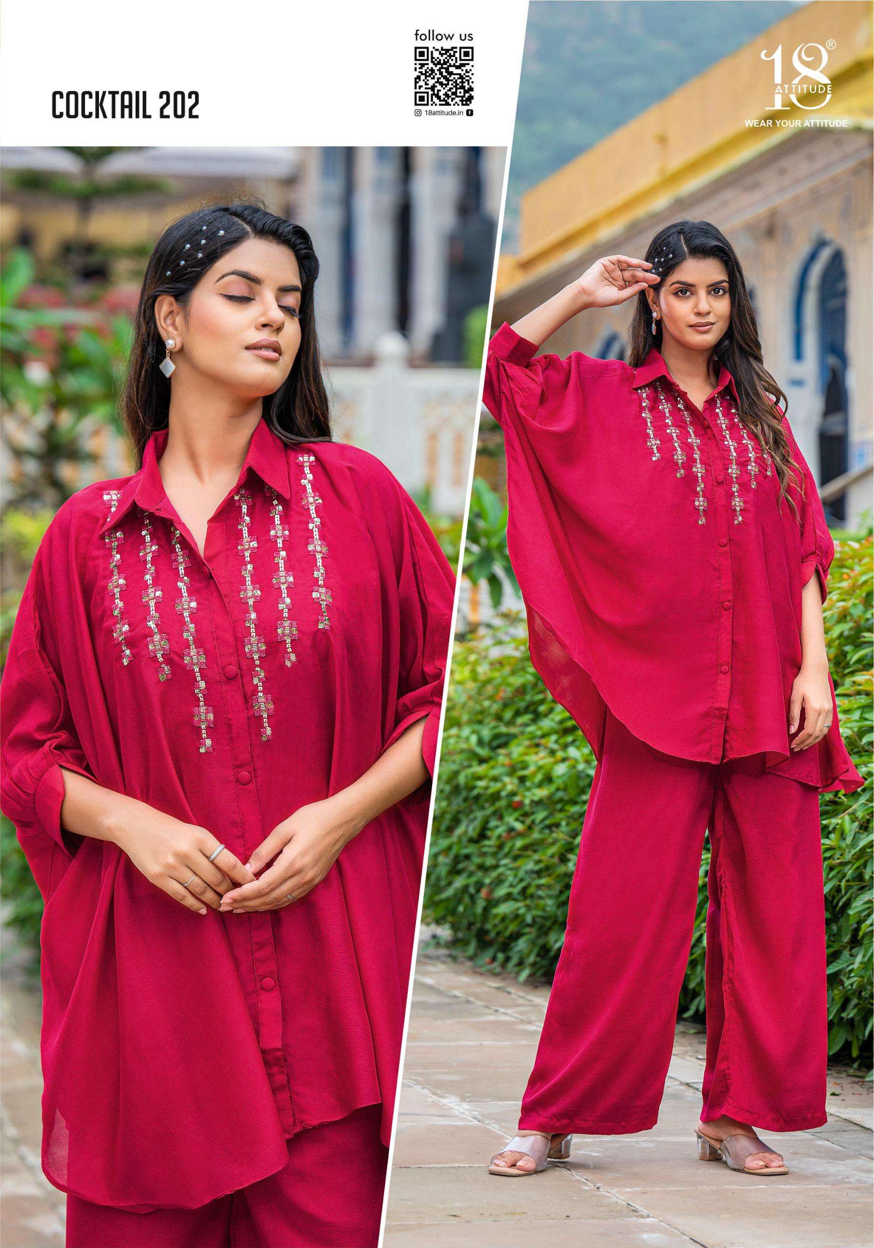 18 ATTITUDE COCKTAIL VOL 2 PREETY LOOK DESIGNER FANCY CO-ORD SET