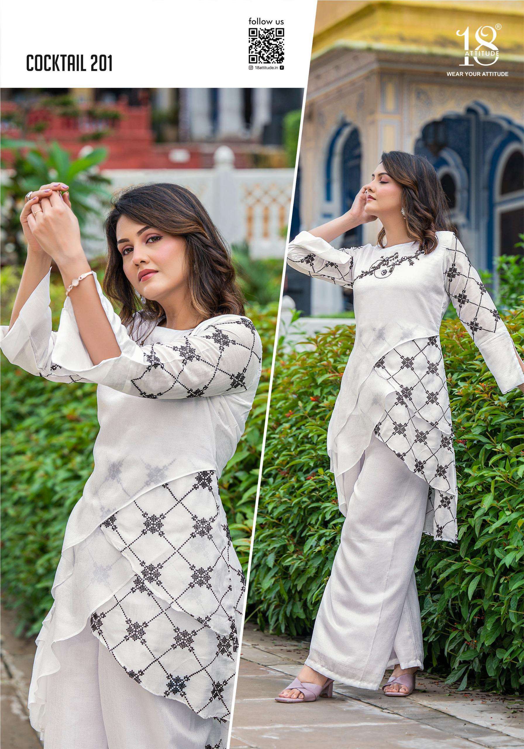 18 ATTITUDE COCKTAIL VOL 2 PREETY LOOK DESIGNER FANCY CO-ORD SET