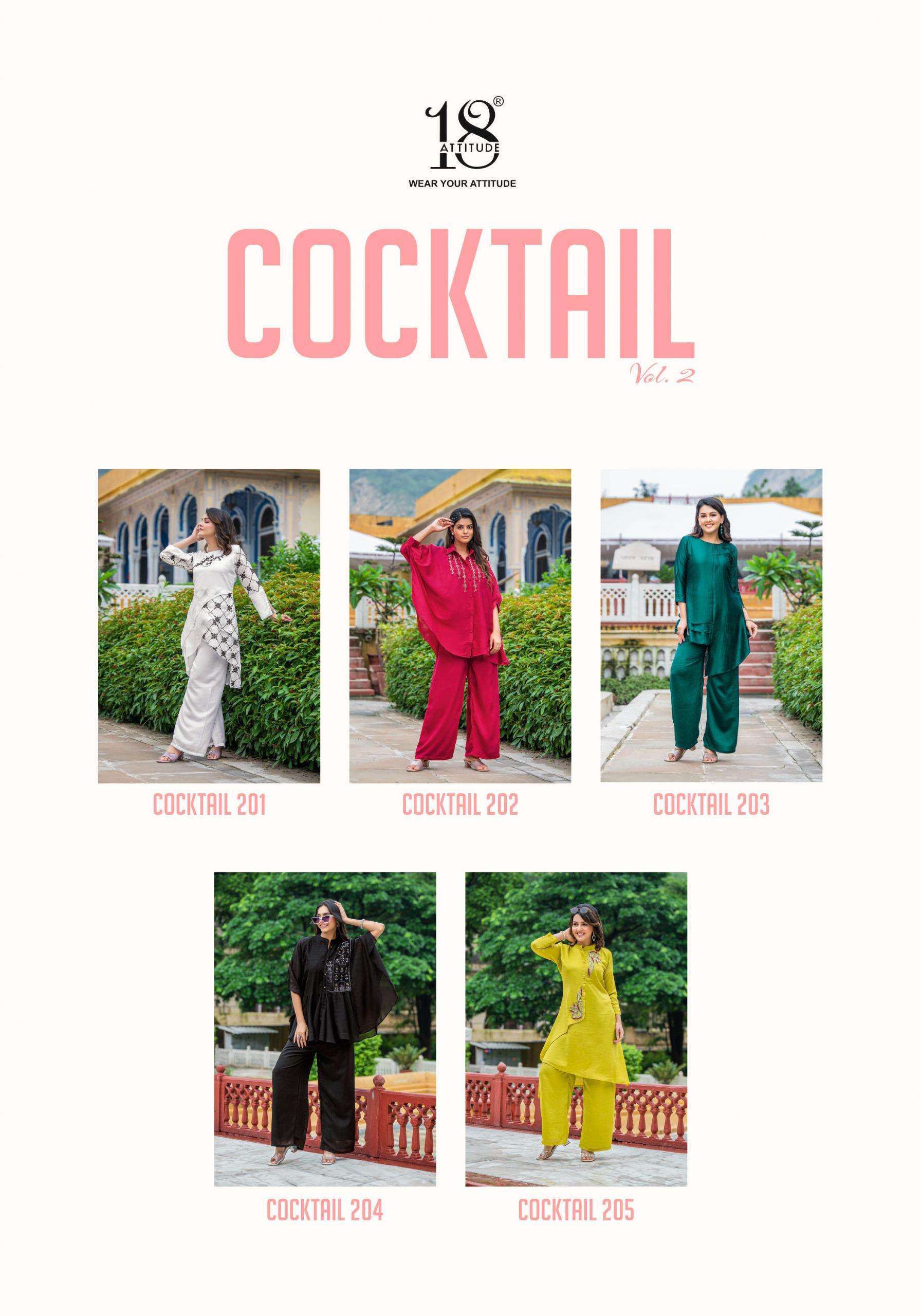 18 ATTITUDE COCKTAIL VOL 2 PREETY LOOK DESIGNER FANCY CO-ORD SET