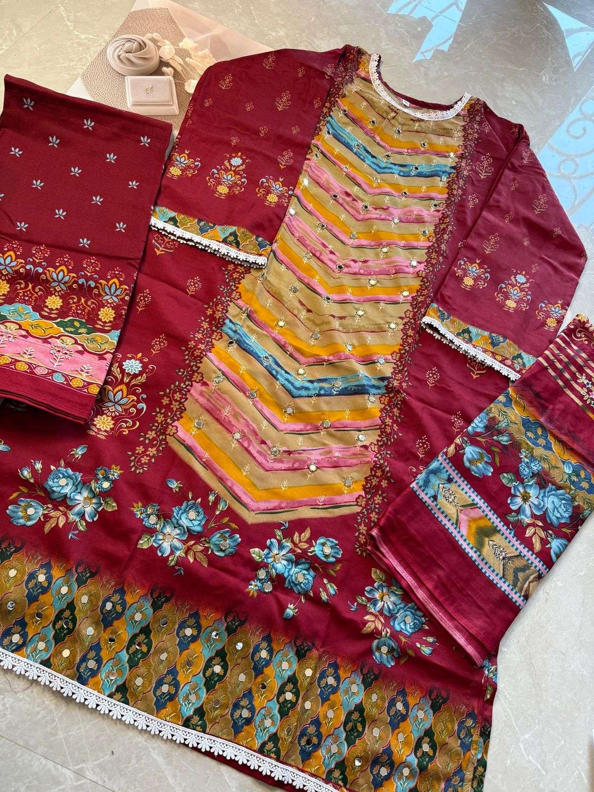 AALIZ PRINTS ALIZA VOL 2 COTTON DIGITAL PRINT WITH WORK SUIT