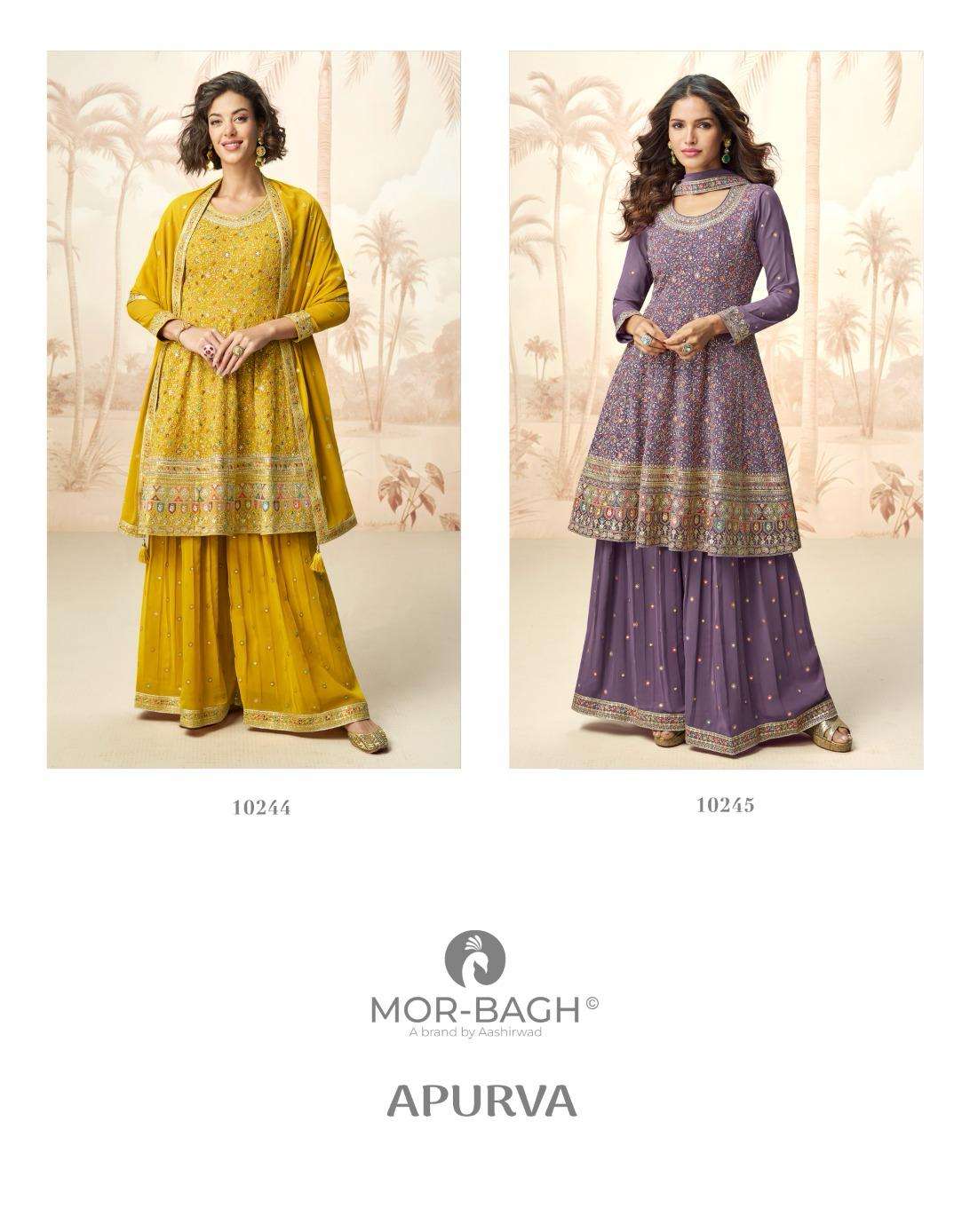 AASHIRWAD CREATION APURVA GEORGETTE HEAVY DESIGNER PARTY WEAR SUIT