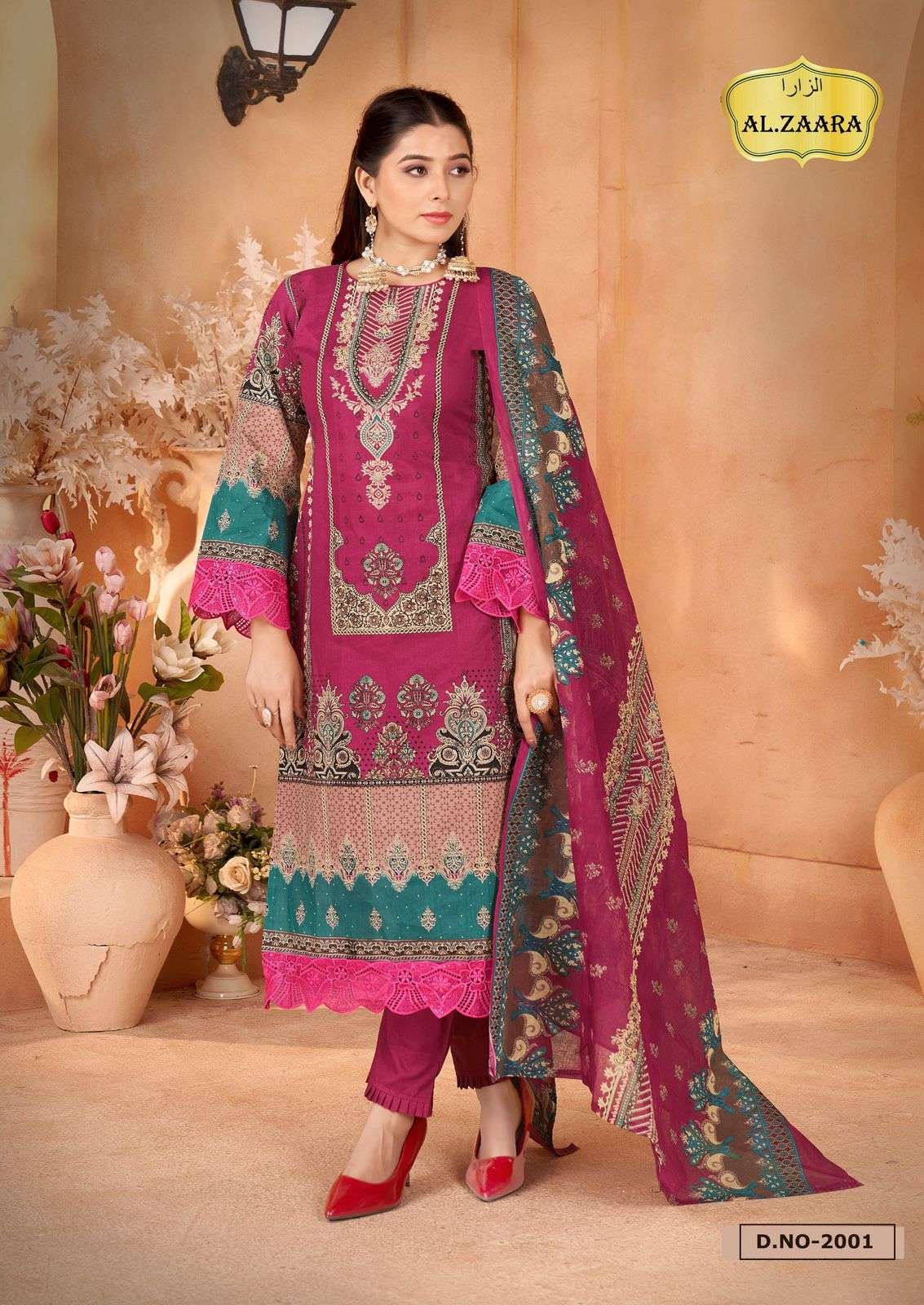AL ZAARA VOL 2 COTTON DIGITAL KARACHI PRINTS SALWAR SUIT