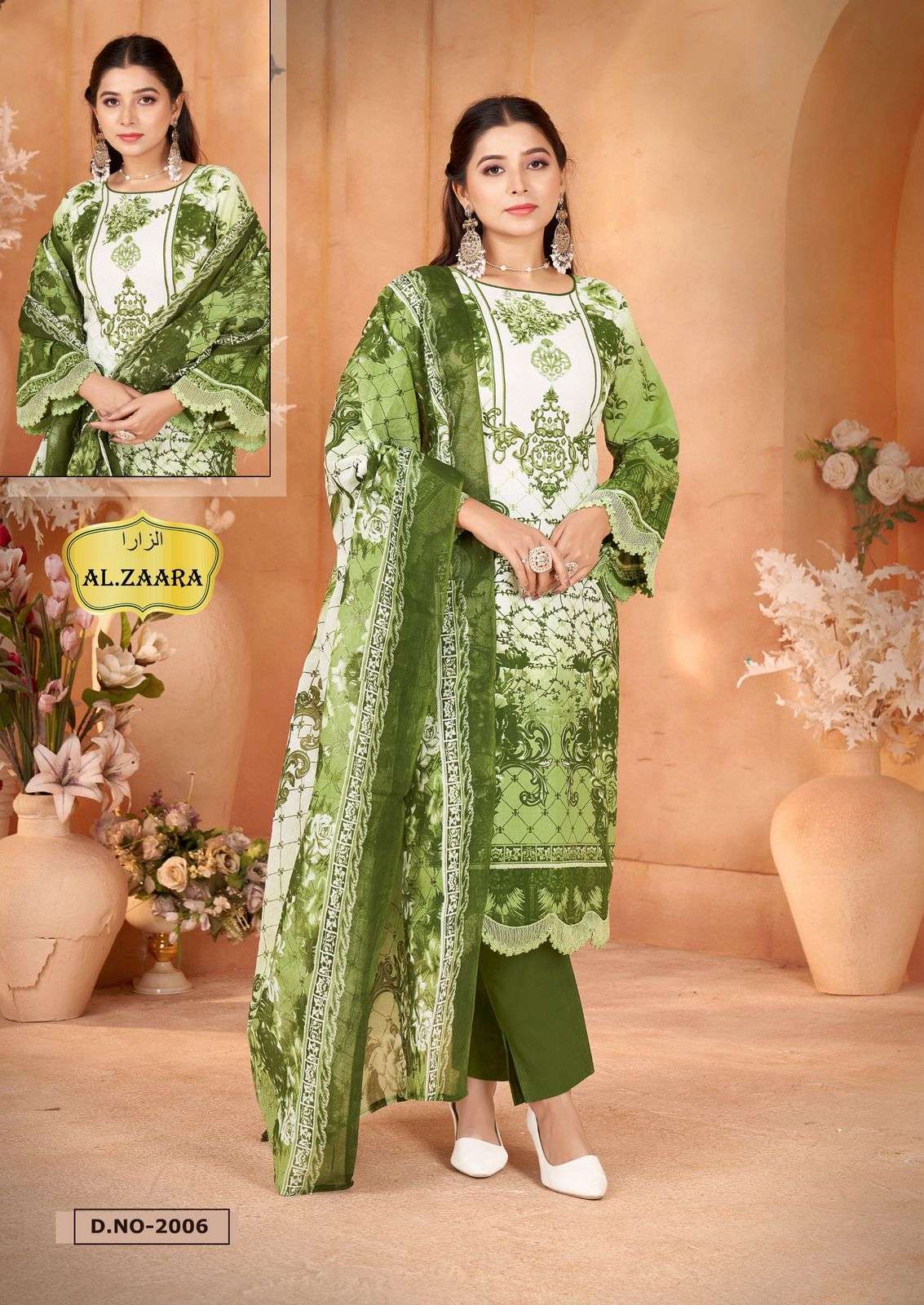 AL ZAARA VOL 2 COTTON DIGITAL KARACHI PRINTS SALWAR SUIT