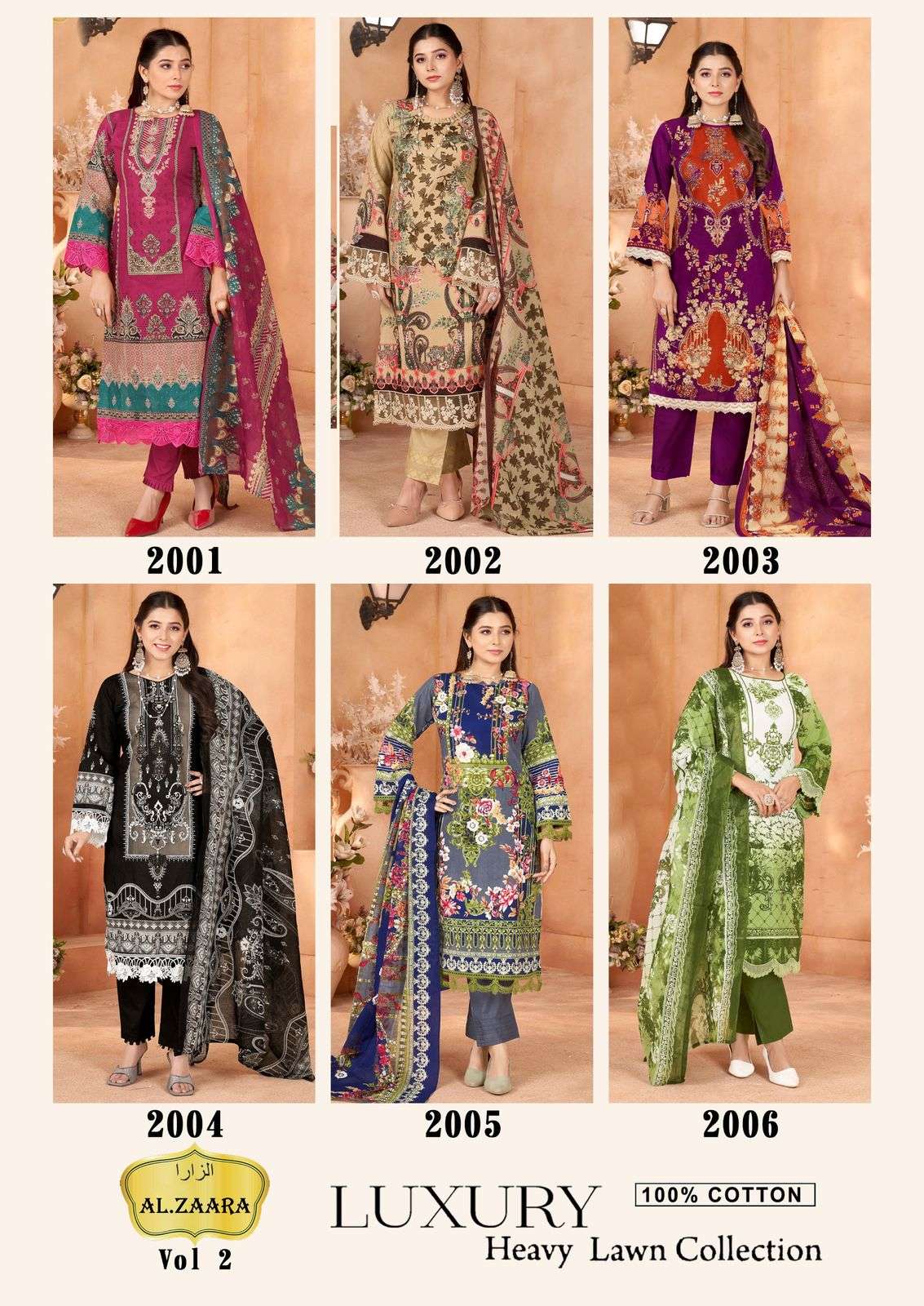 AL ZAARA VOL 2 COTTON DIGITAL KARACHI PRINTS SALWAR SUIT