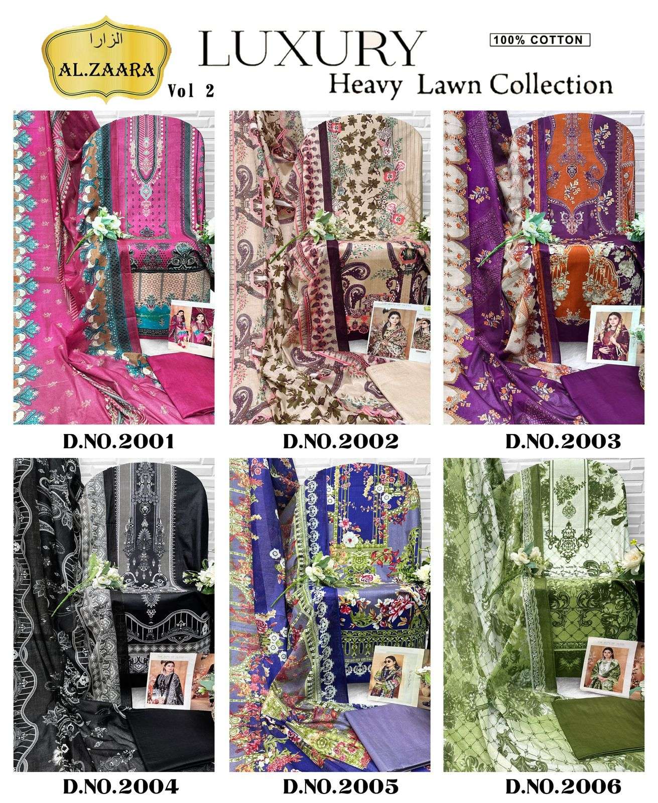 AL ZAARA VOL 2 COTTON DIGITAL KARACHI PRINTS SALWAR SUIT