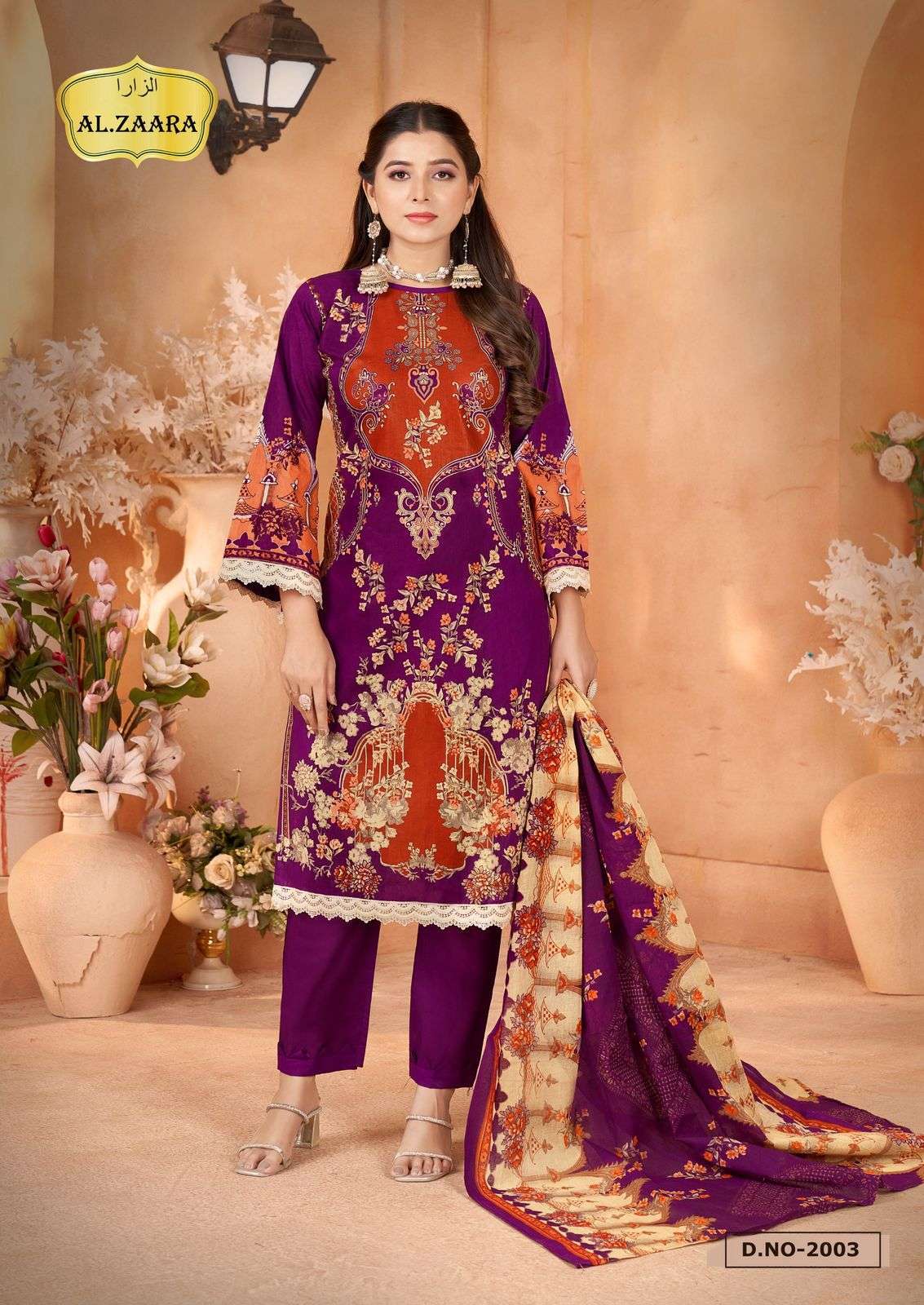 AL ZAARA VOL 2 COTTON DIGITAL KARACHI PRINTS SALWAR SUIT