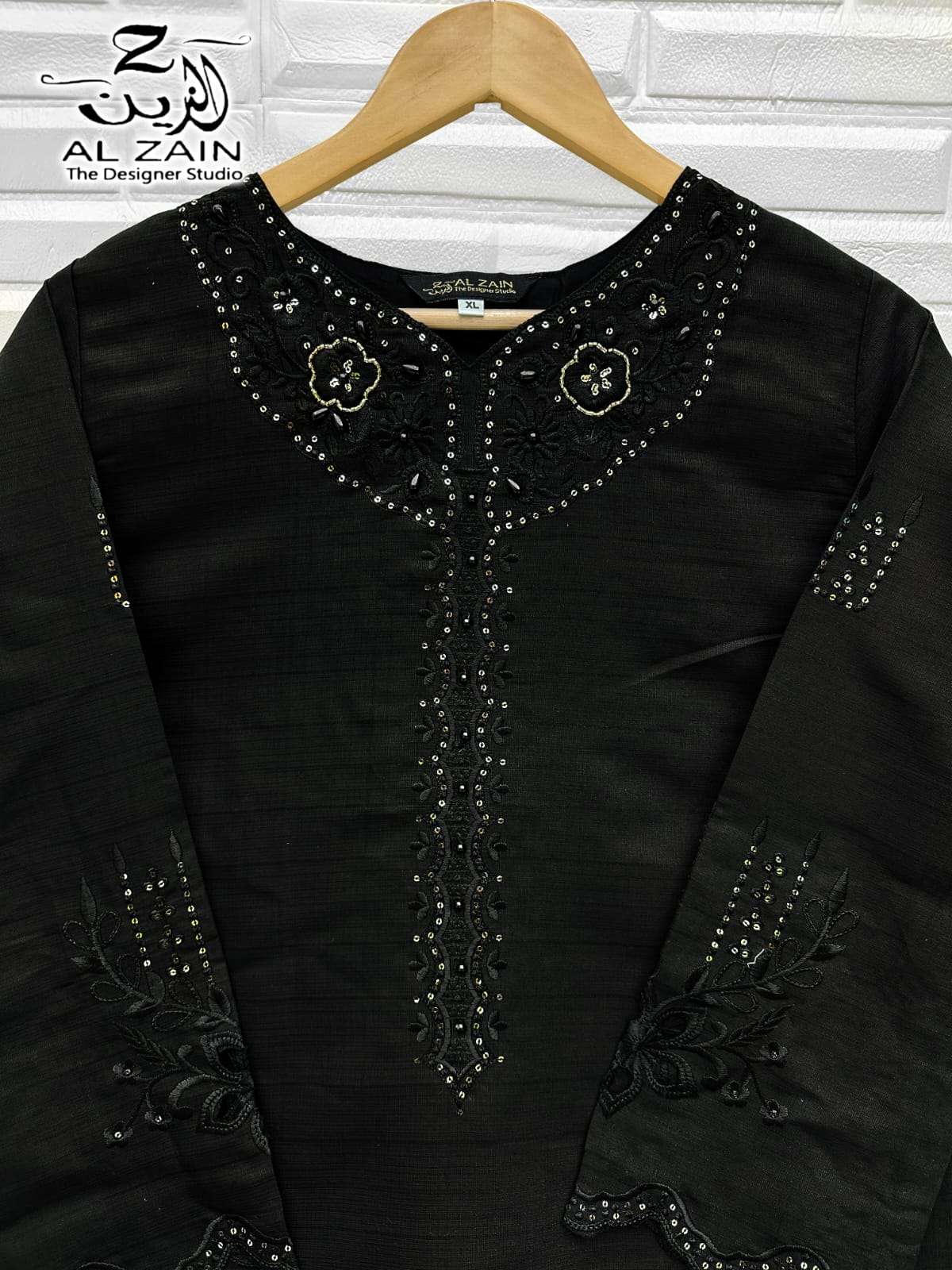 AL ZAIN D NO 272736 VISCOSE EMBROIDERY DESIGNER READY MADE SUIT