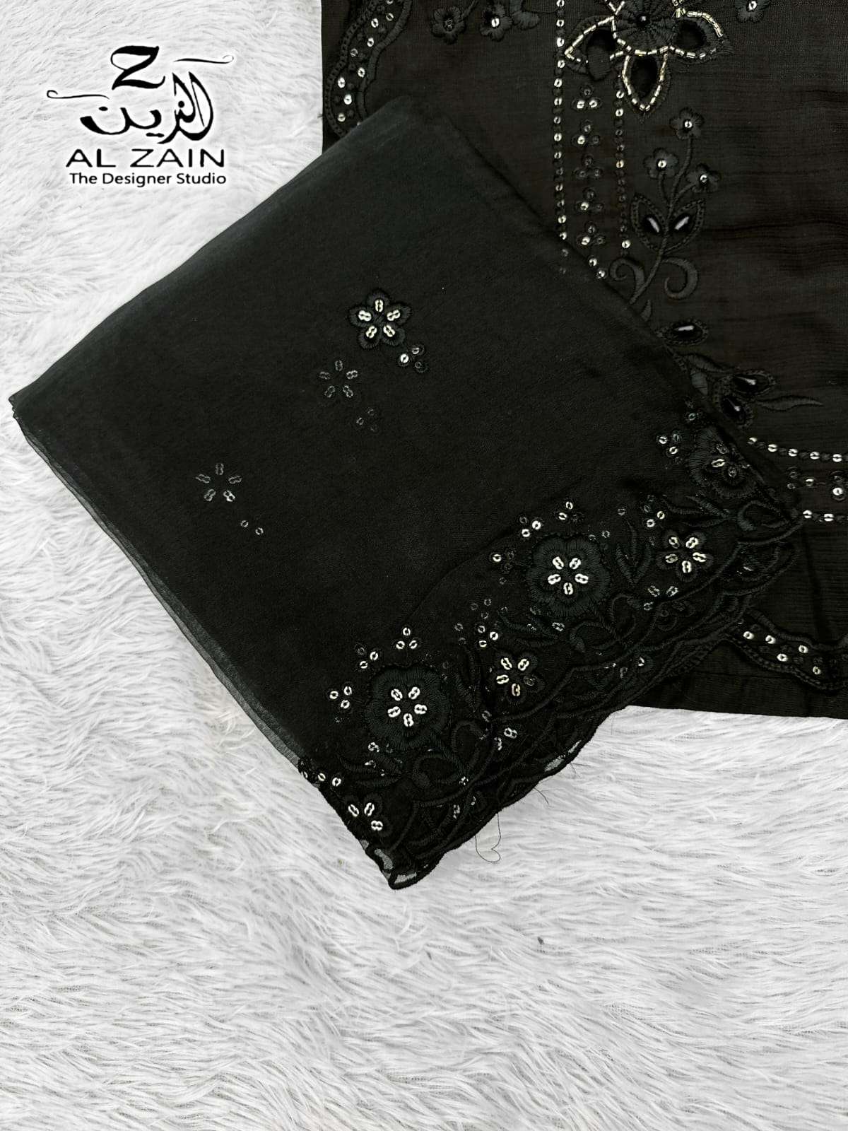 AL ZAIN D NO 272736 VISCOSE EMBROIDERY DESIGNER READY MADE SUIT