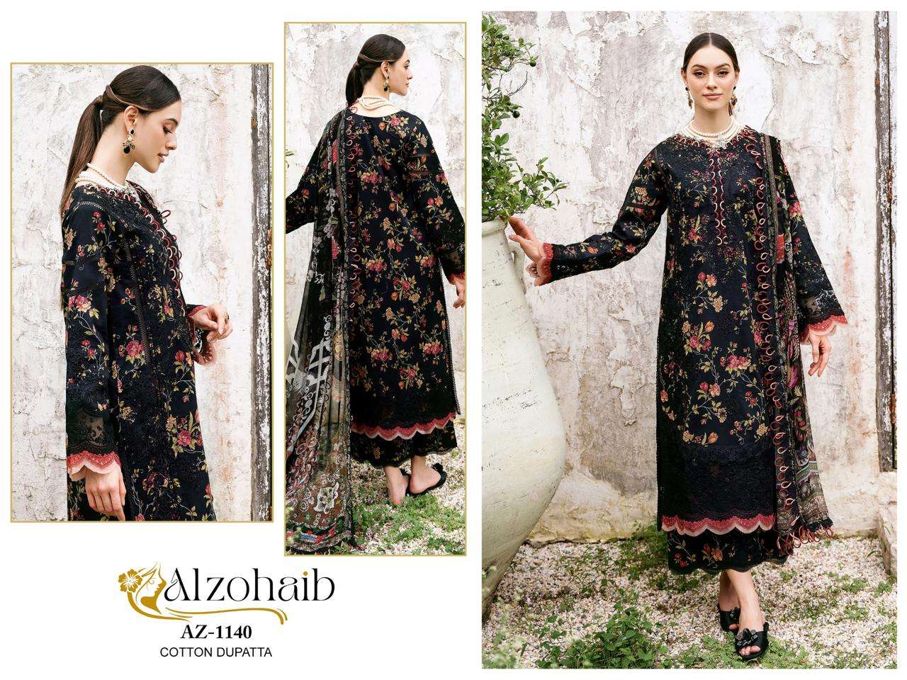 AL ZOHAIB NEW DESIGNS COLLECTION COTTON PATCH EMBROIDERIES SUIT