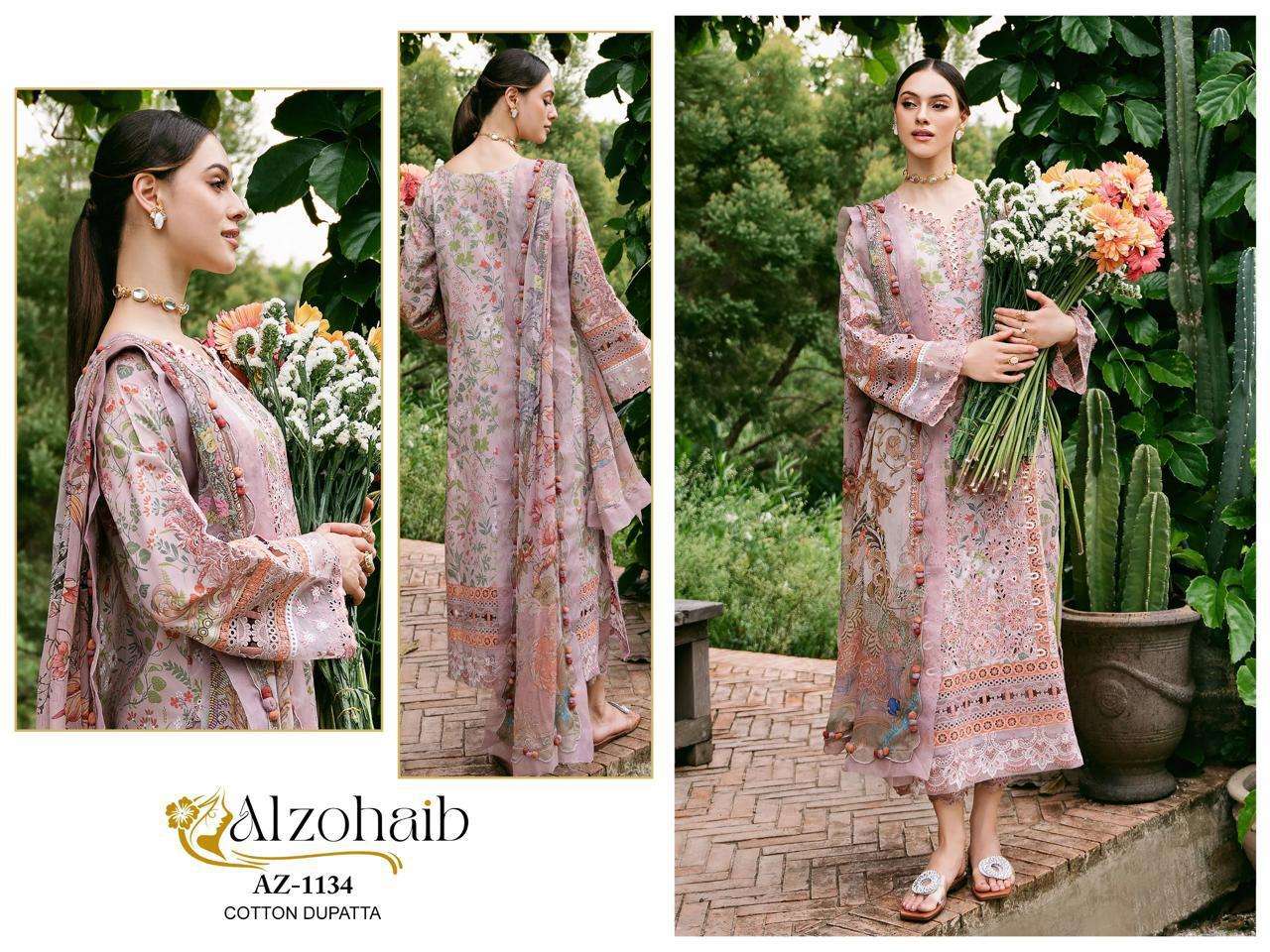 AL ZOHAIB NEW DESIGNS COLLECTION COTTON PATCH EMBROIDERIES SUIT