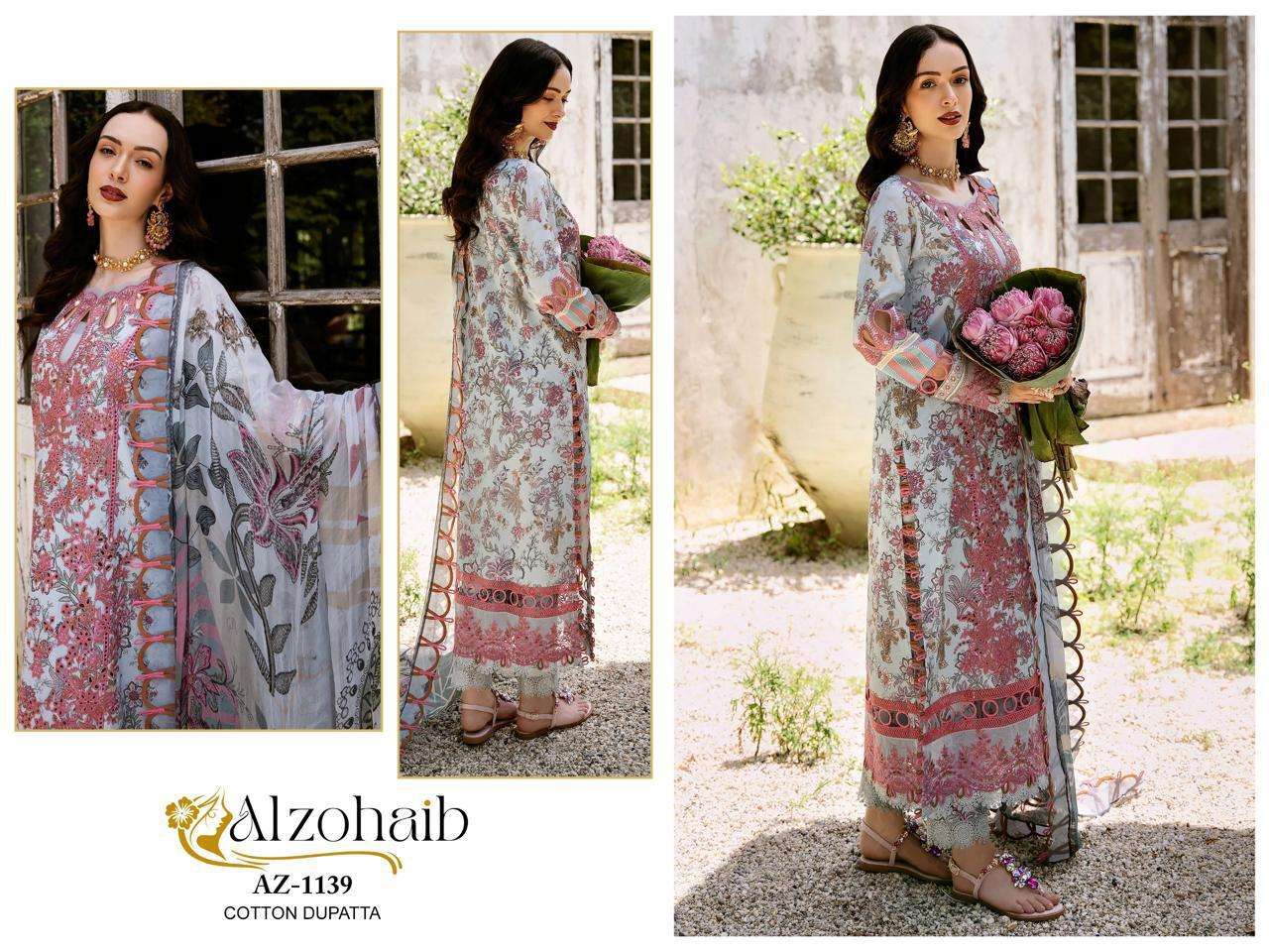AL ZOHAIB NEW DESIGNS COLLECTION COTTON PATCH EMBROIDERIES SUIT
