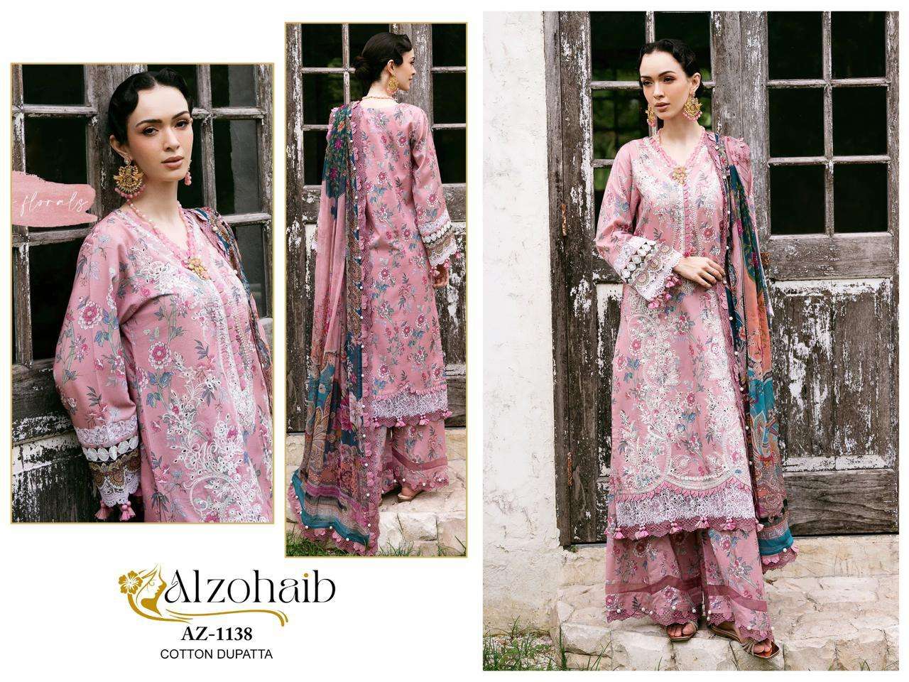 AL ZOHAIB NEW DESIGNS COLLECTION COTTON PATCH EMBROIDERIES SUIT