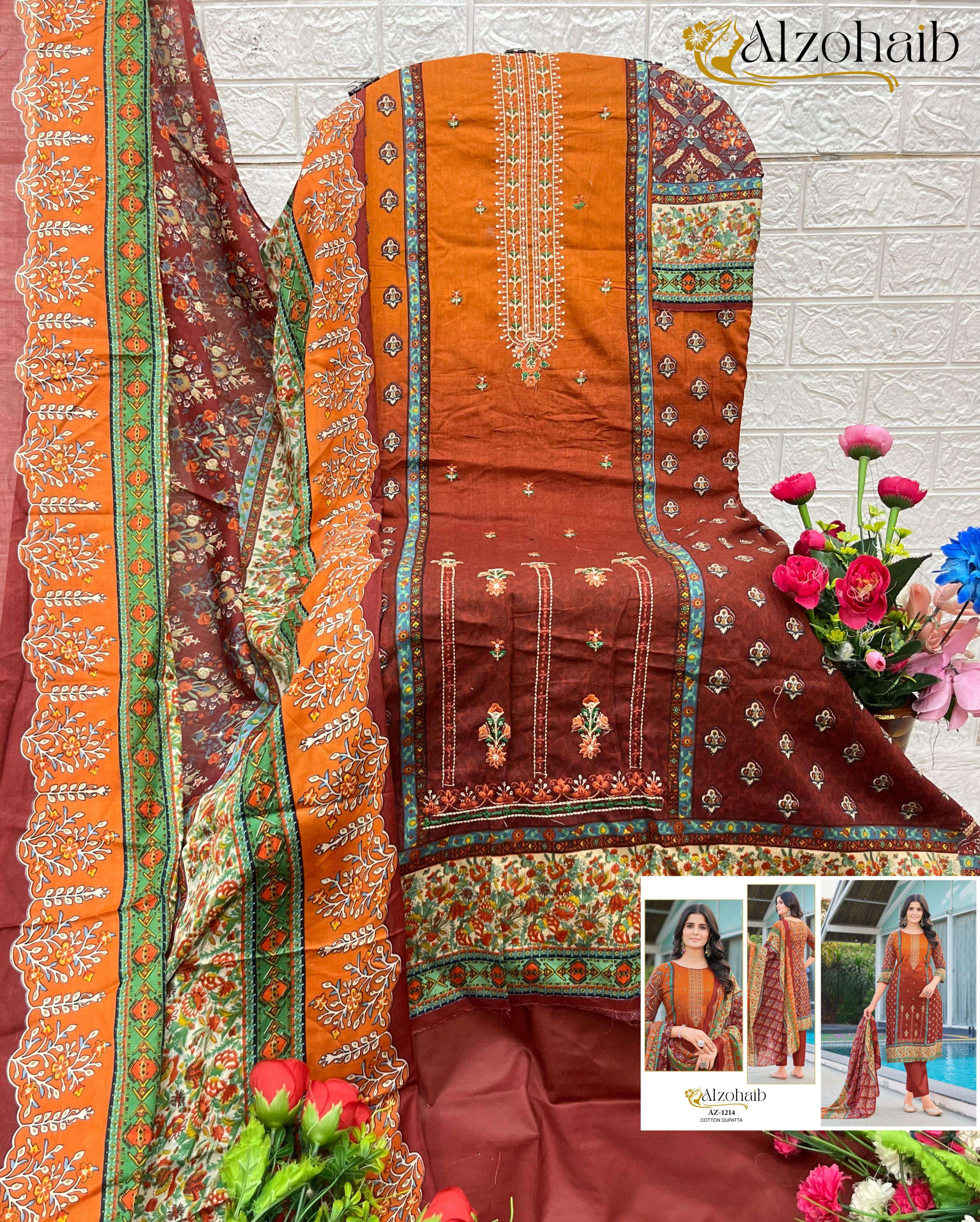 AL ZOHAIB NOOR VOL 1 COTTON FANCY EMBROIDERY SALWAR KAMEEZ 