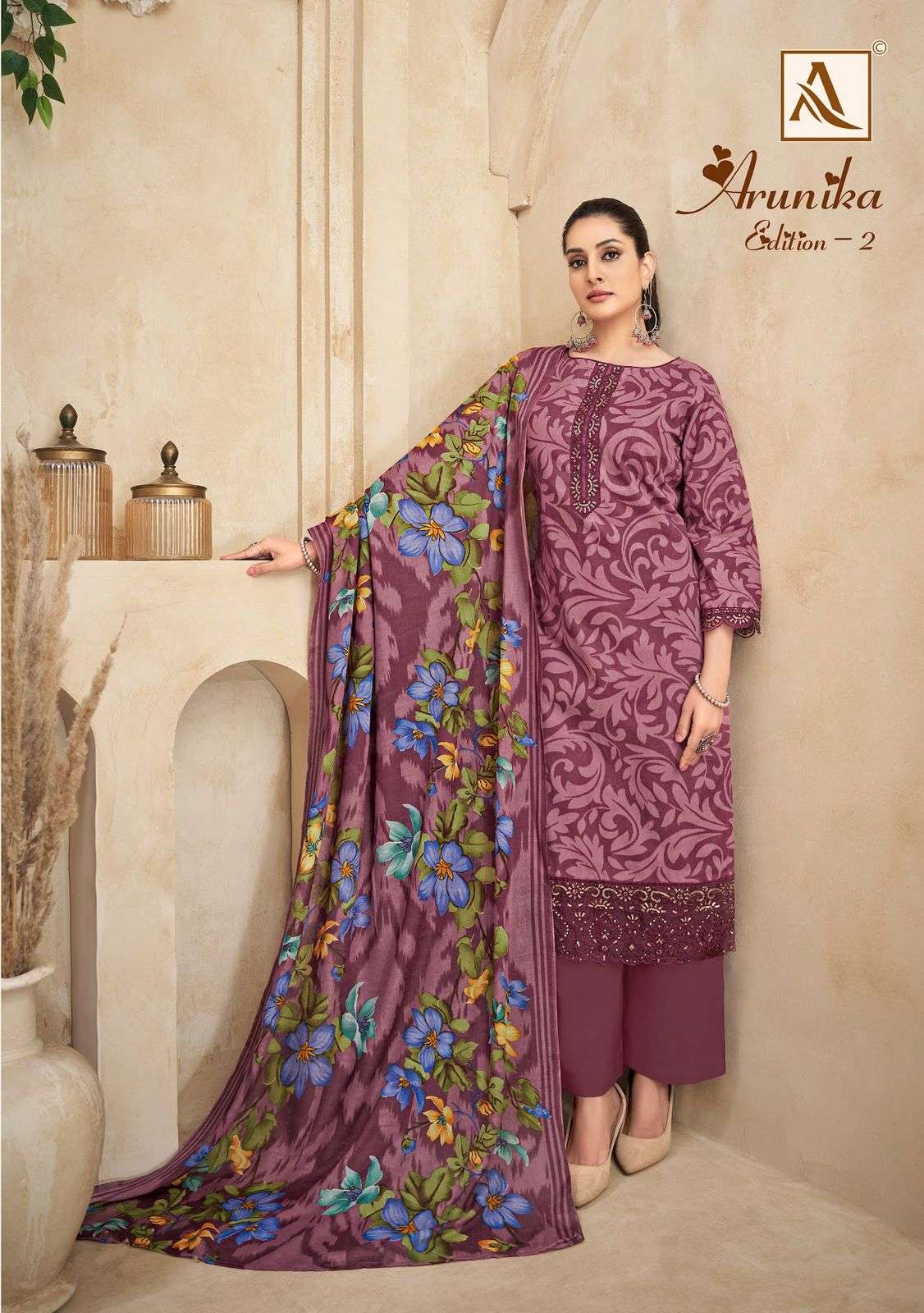 ALOK SUITS ARUNIKA EDITION 2 COTTON PRINT WITH FANCY WORK SUIT