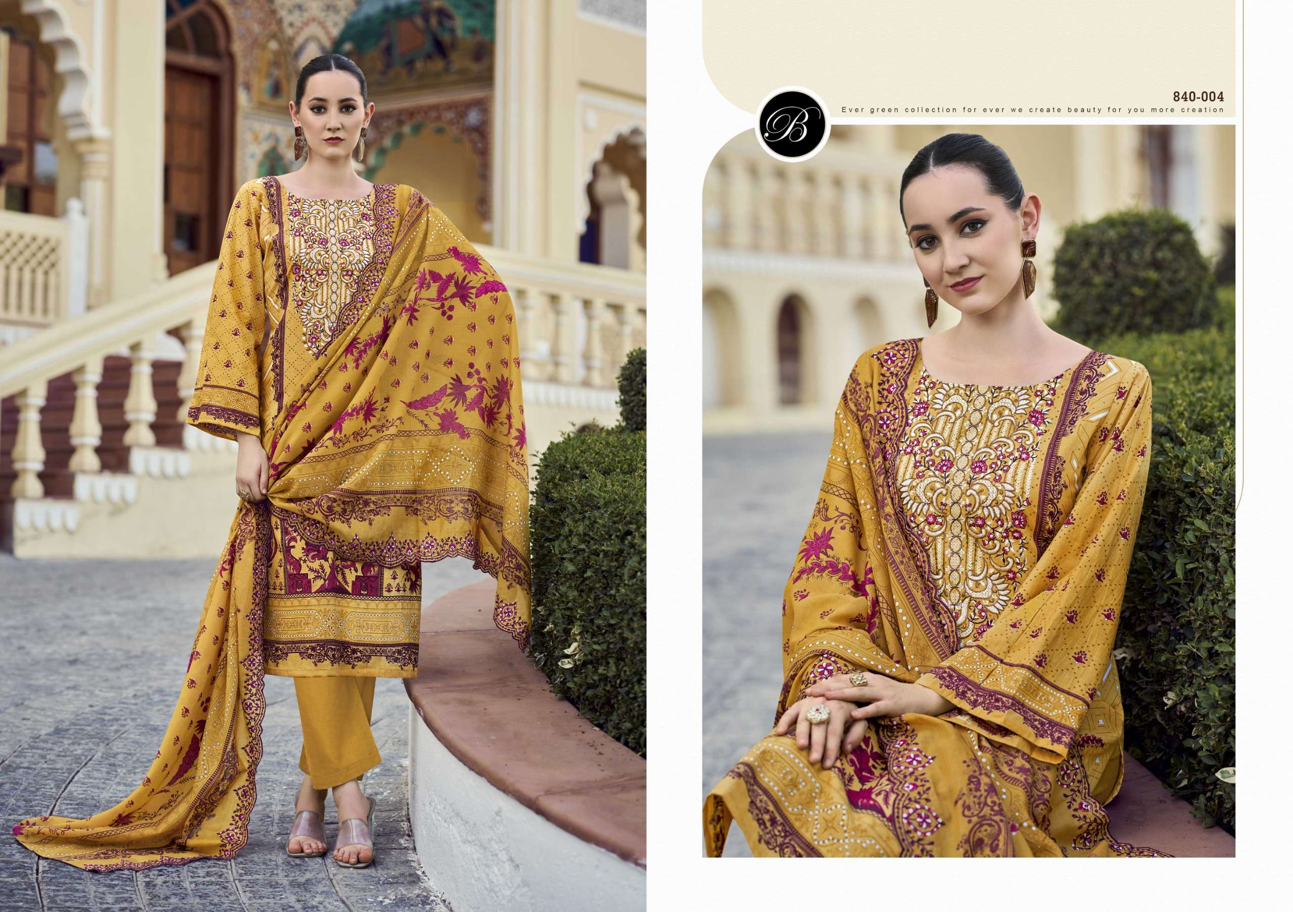 BELLIZA DESIGNER STUDIO GUZARISH VOL 22 COTTON DIGITAL PRINT WITH WORK SUIT