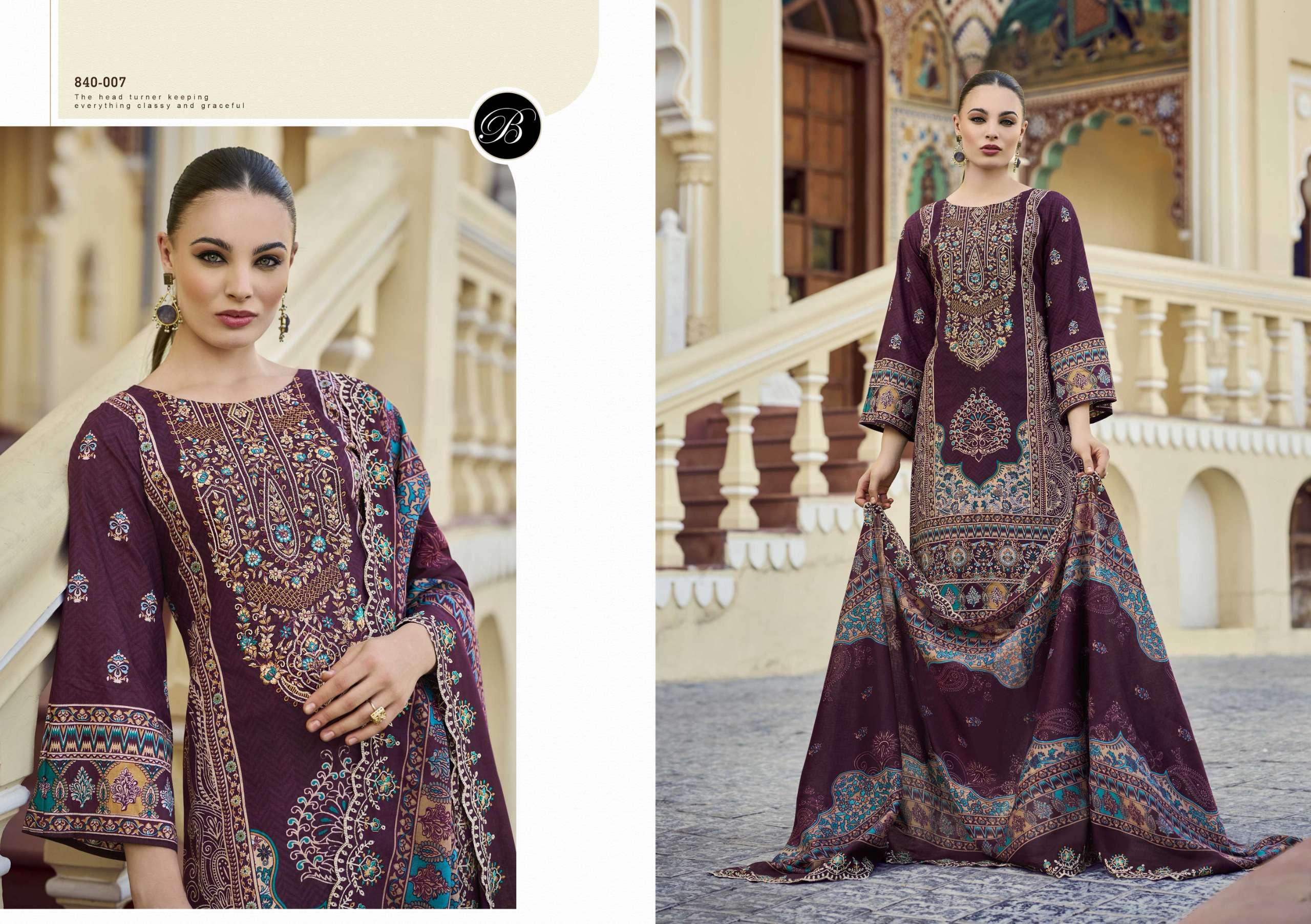 BELLIZA DESIGNER STUDIO GUZARISH VOL 22 COTTON DIGITAL PRINT WITH WORK SUIT