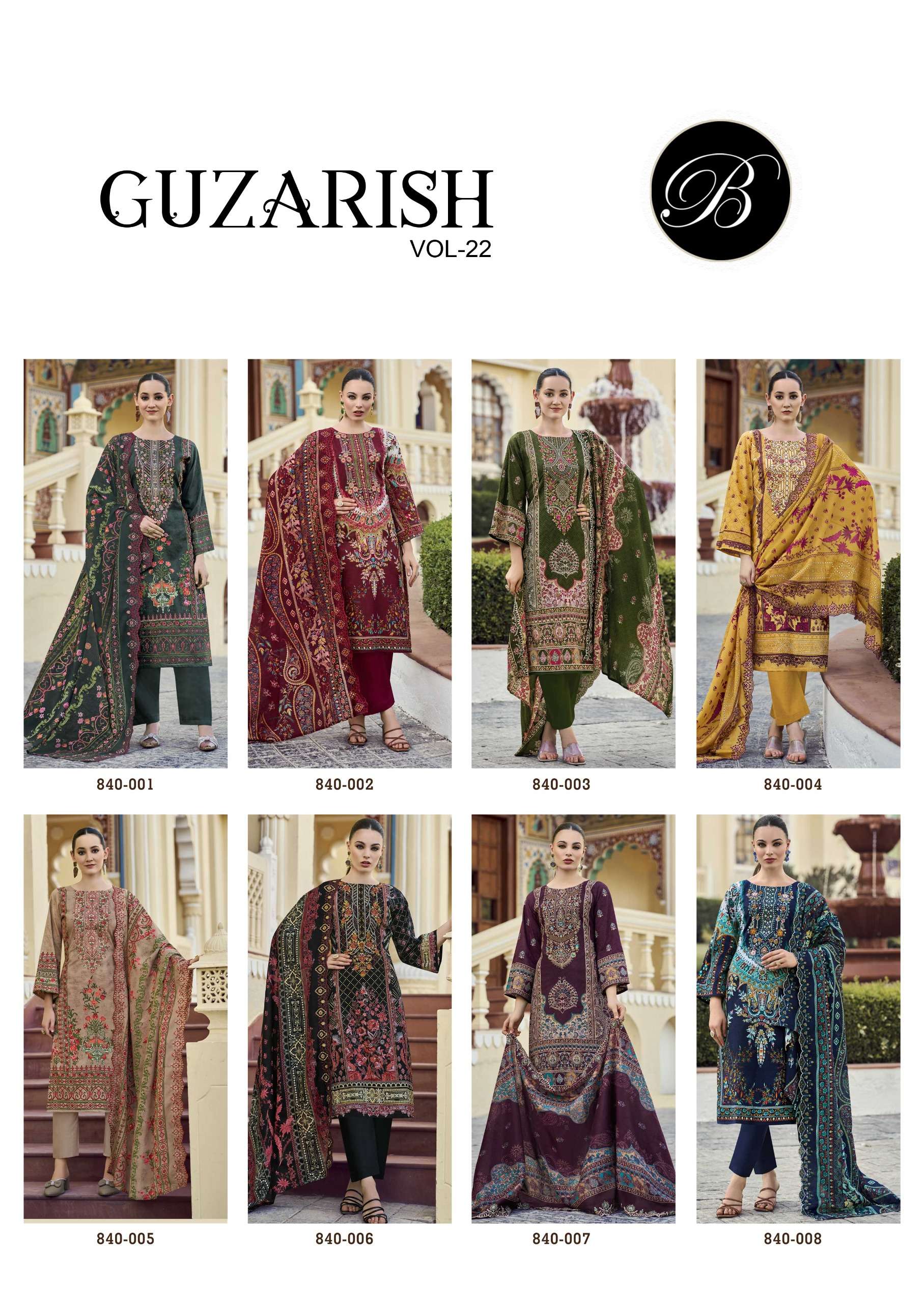 BELLIZA DESIGNER STUDIO GUZARISH VOL 22 COTTON DIGITAL PRINT WITH WORK SUIT