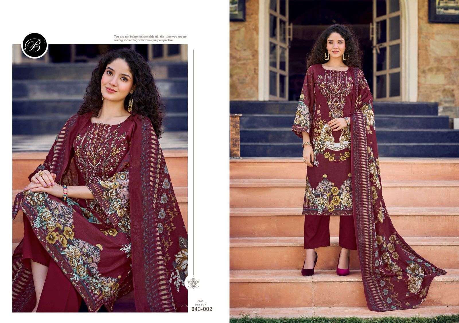 BELLIZA DESIGNER STUDIO NAIRA VOL 105 COTTON DIGITAL PRINTS WITH WORK SUIT