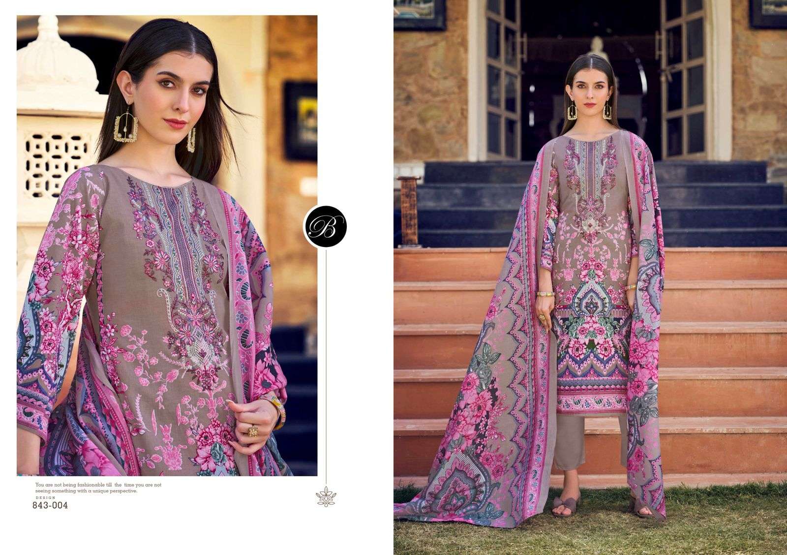 BELLIZA DESIGNER STUDIO NAIRA VOL 105 COTTON DIGITAL PRINTS WITH WORK SUIT