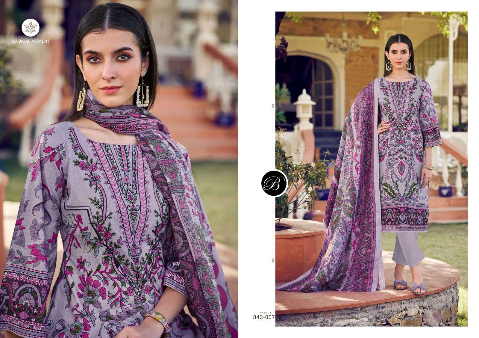 BELLIZA DESIGNER STUDIO NAIRA VOL 105 COTTON DIGITAL PRINTS WITH WORK SUIT
