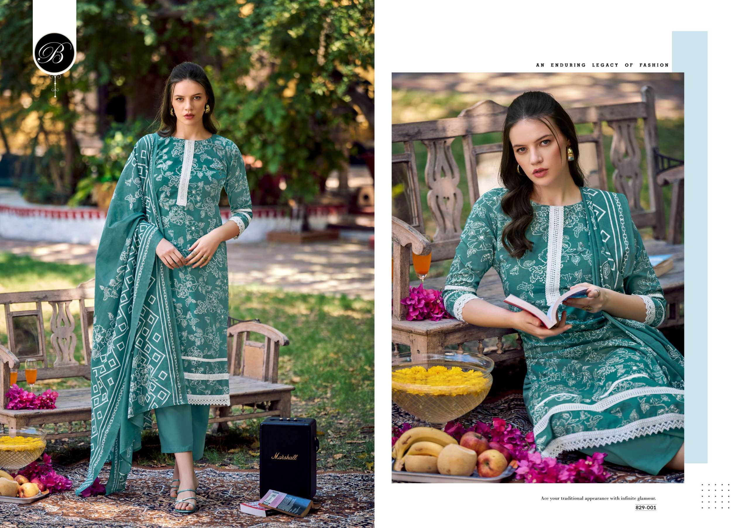 BELLIZA DESIGNER STUDIO RAHA VOL 2 COTTON DIGITAL PRINT SUIT