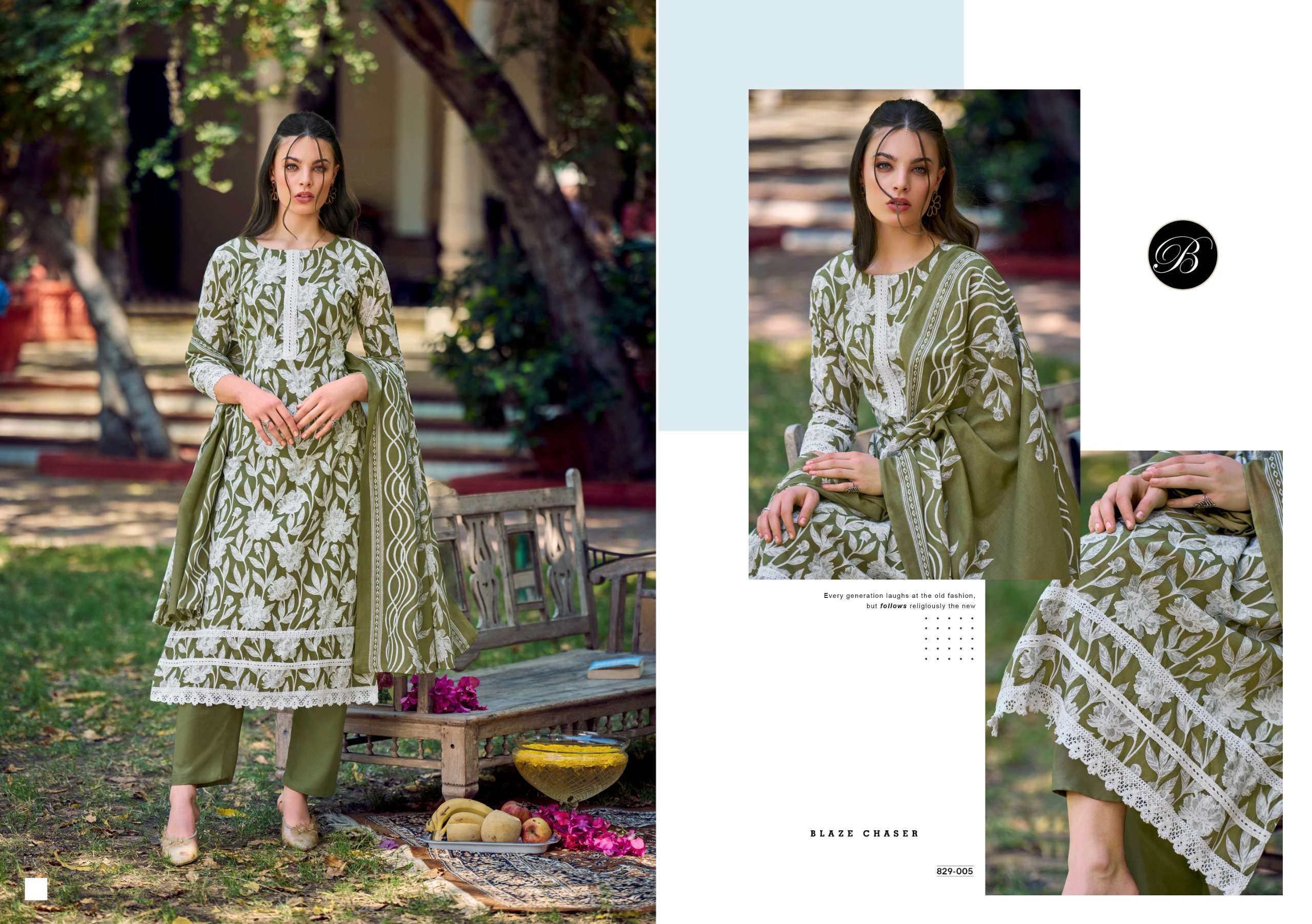 BELLIZA DESIGNER STUDIO RAHA VOL 2 COTTON DIGITAL PRINT SUIT