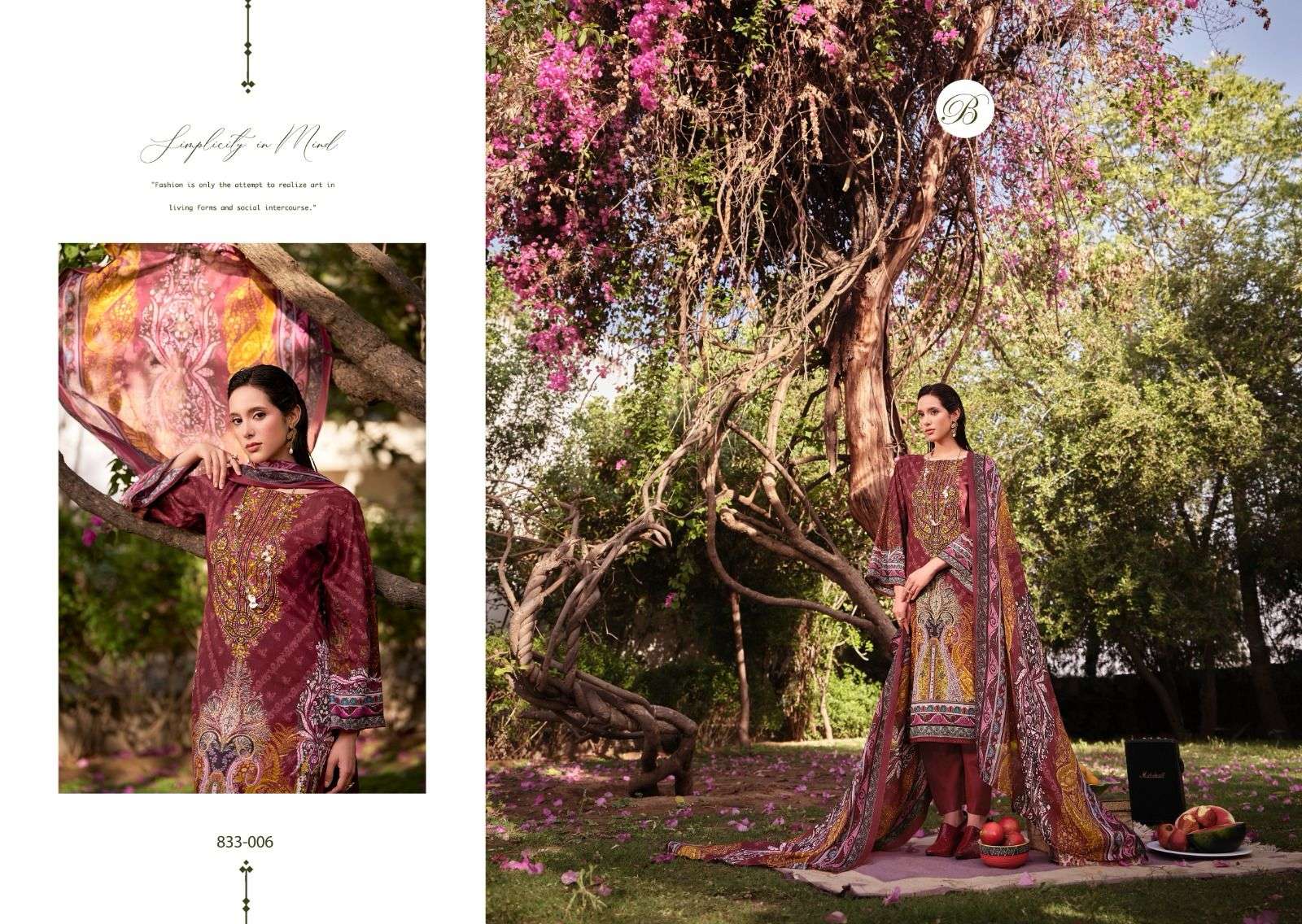 BELLIZA DESIGNER SUITS NAIRA VOL 102 COTTON DIGITAL PRINTS WITH FANCY WORK SUIT