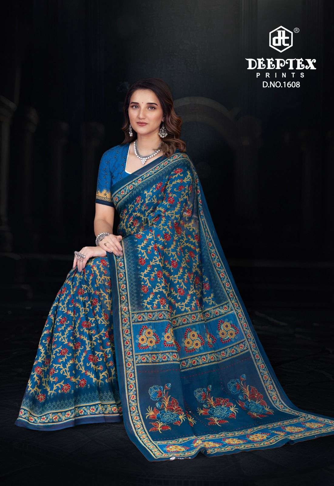 DEEPTEX PRINTS PRIME TIME VOL 16 COTTON PRINTED SAREE