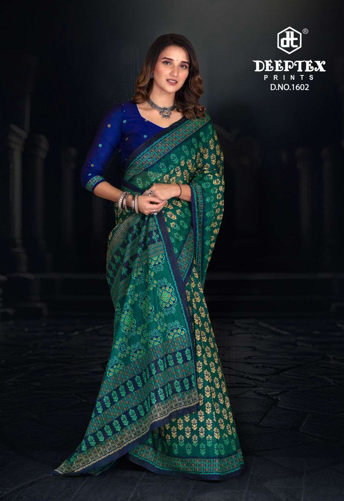 DEEPTEX PRINTS PRIME TIME VOL 16 COTTON PRINTED SAREE