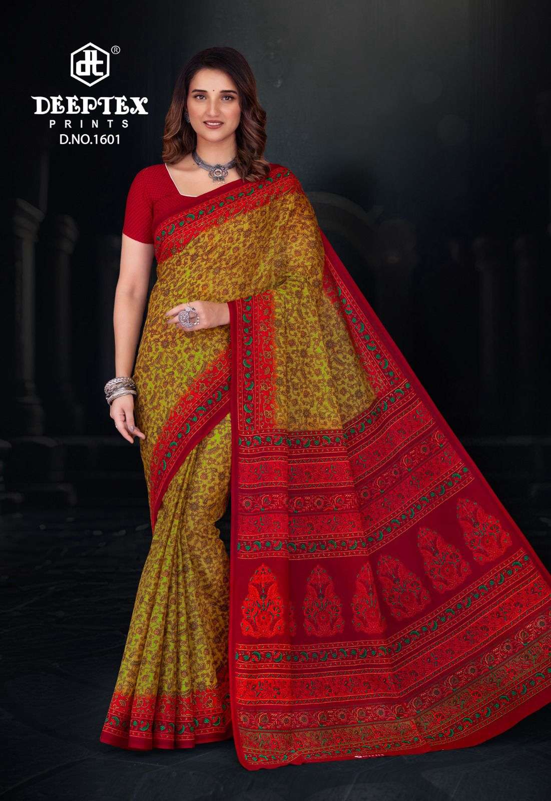 DEEPTEX PRINTS PRIME TIME VOL 16 COTTON PRINTED SAREE