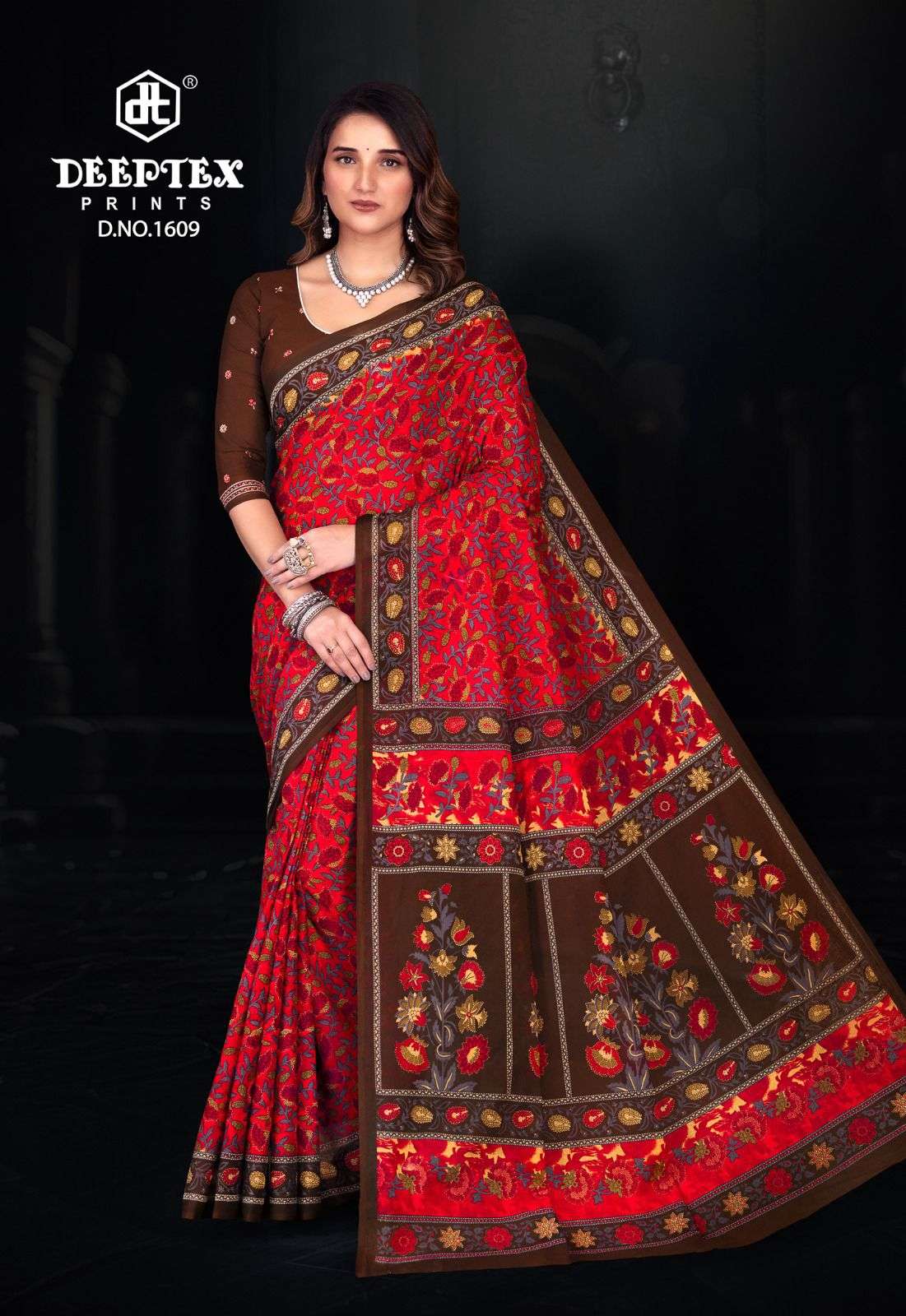 DEEPTEX PRINTS PRIME TIME VOL 16 COTTON PRINTED SAREE