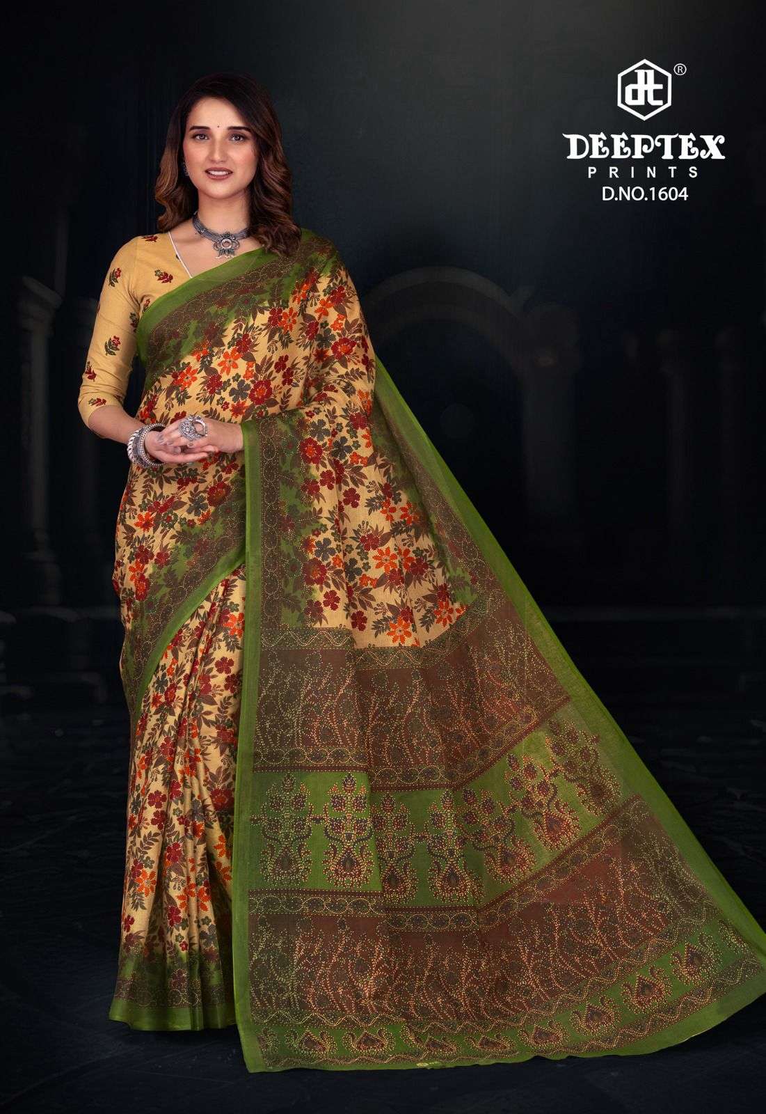 DEEPTEX PRINTS PRIME TIME VOL 16 COTTON PRINTED SAREE