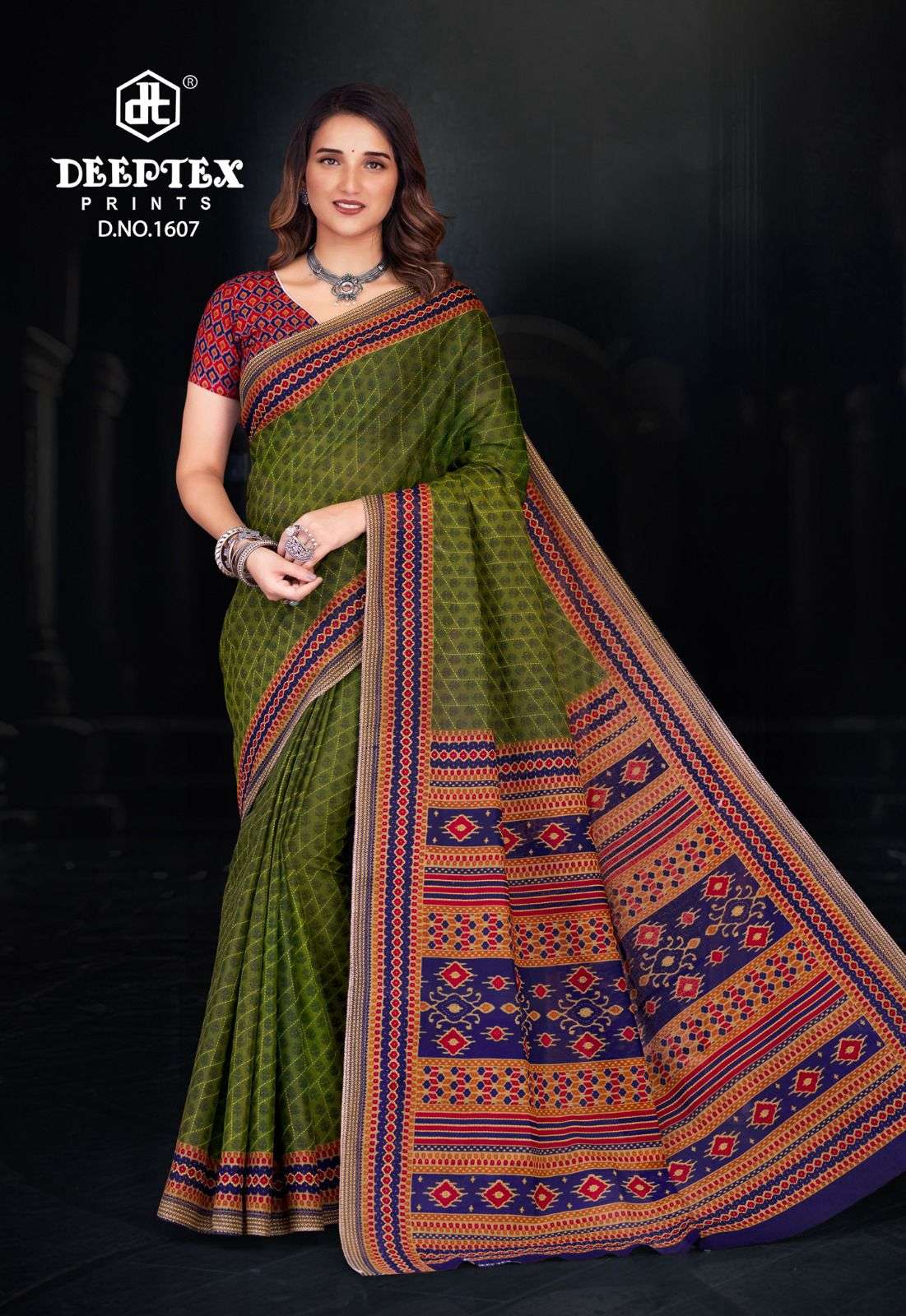 DEEPTEX PRINTS PRIME TIME VOL 16 COTTON PRINTED SAREE