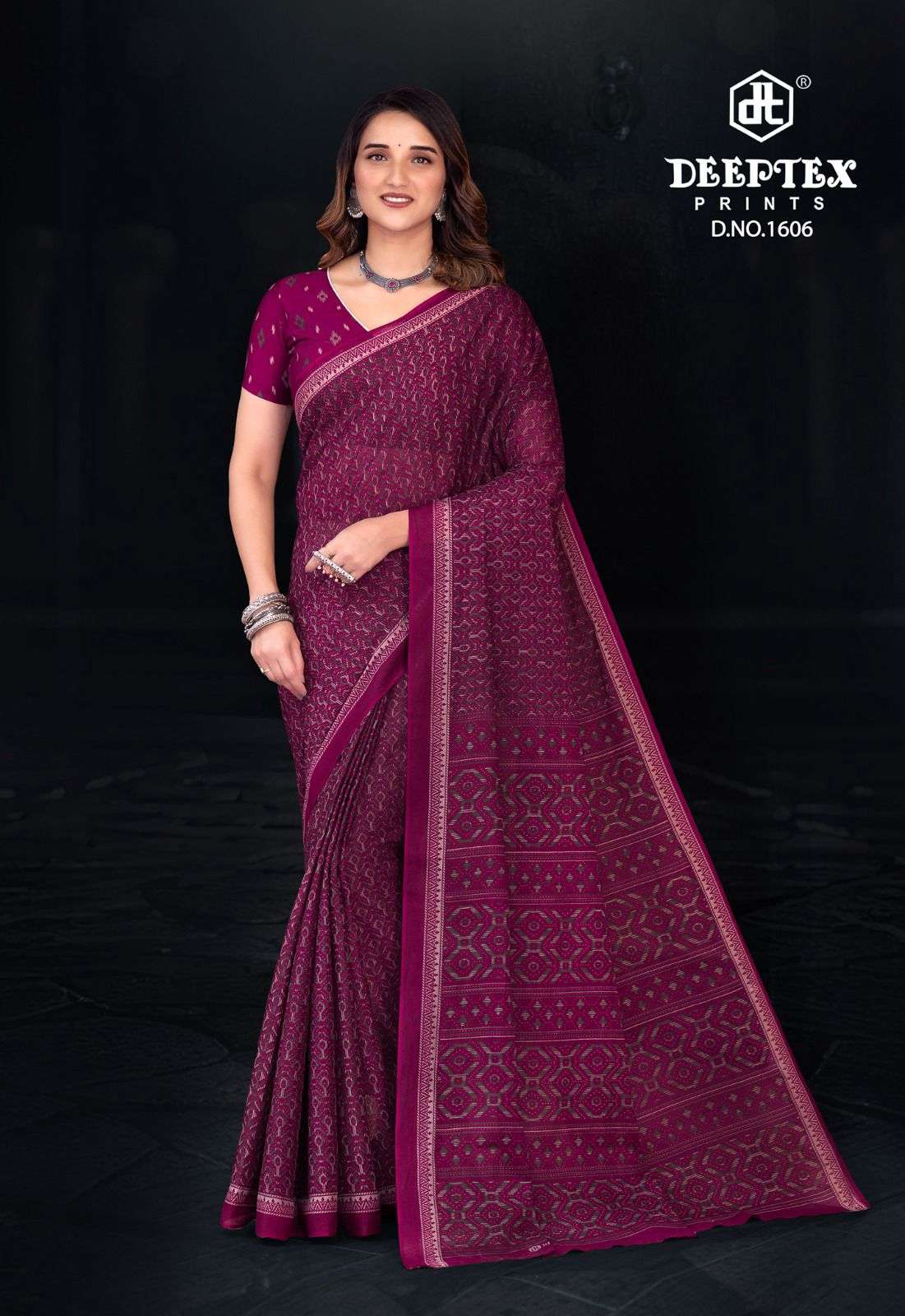 DEEPTEX PRINTS PRIME TIME VOL 16 COTTON PRINTED SAREE