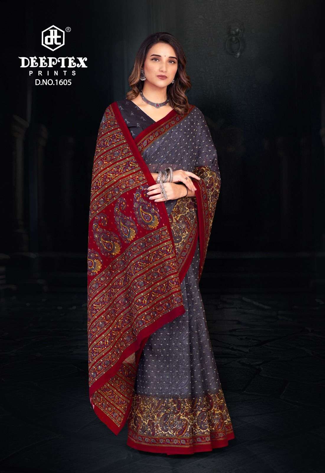 DEEPTEX PRINTS PRIME TIME VOL 16 COTTON PRINTED SAREE