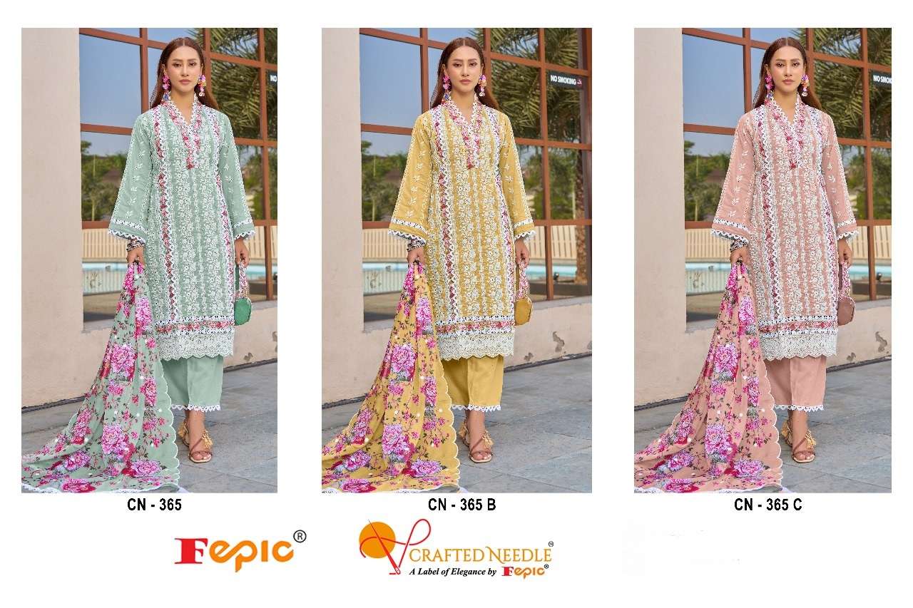 FEPIC CRAFTED NEEDLE CN 365 COTTON HEAVY EMBROIDERED SUIT
