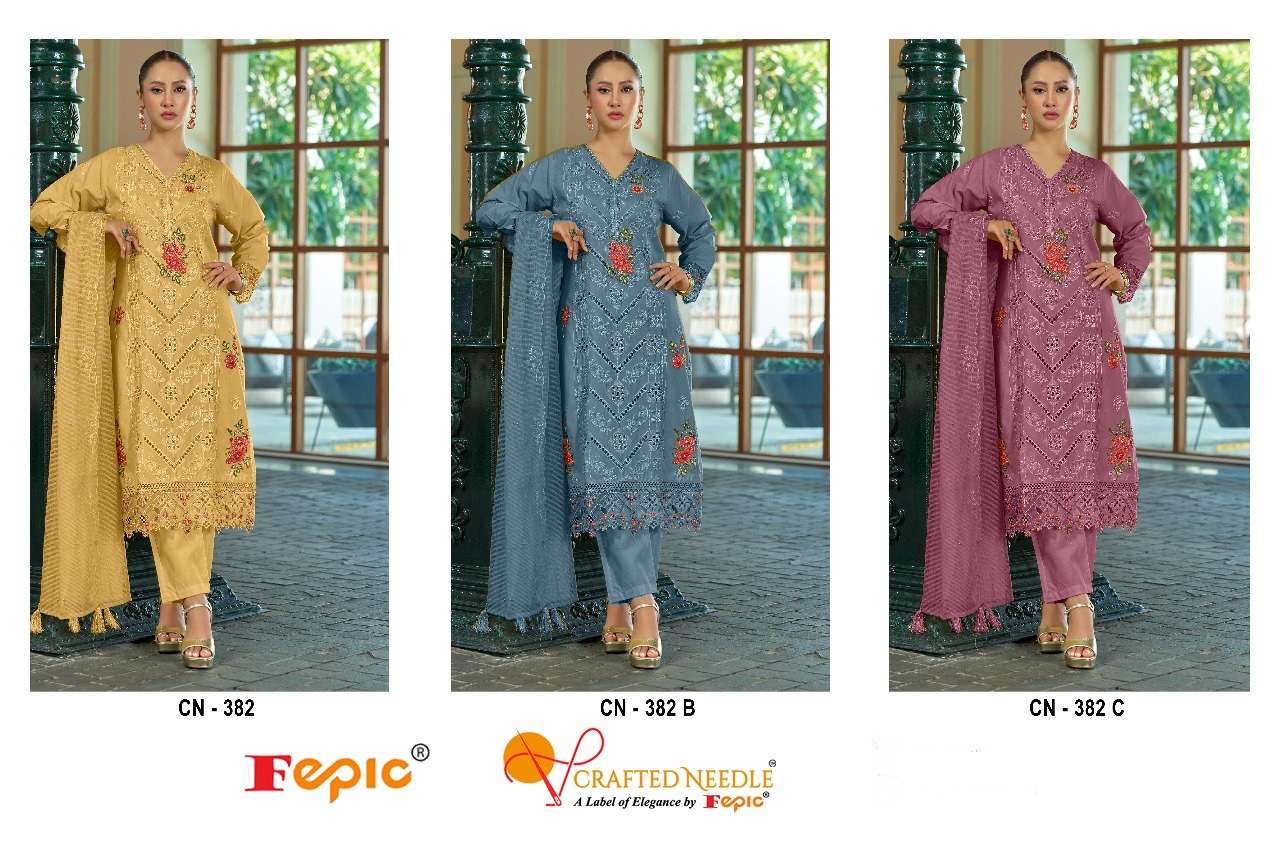 FEPIC CRAFTED NEEDLE CN 382 EMBROIDERED DESIGNER WORK SUIT
