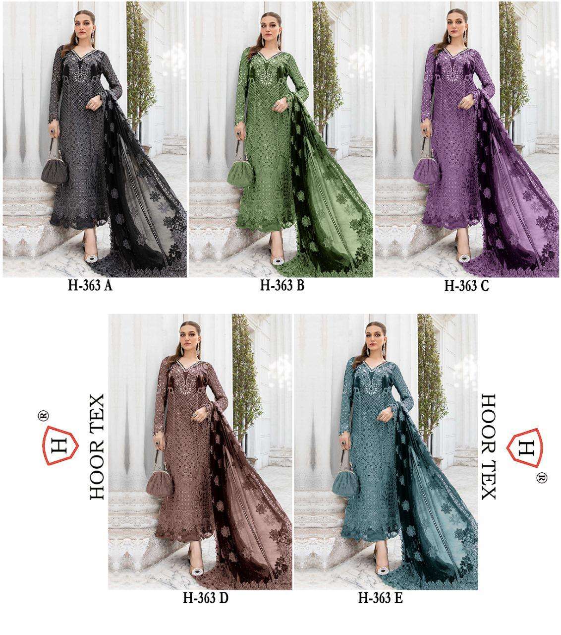HOOR TEX H 363 GEORGETTE EMBROIDERED PAKISTANI SUIT