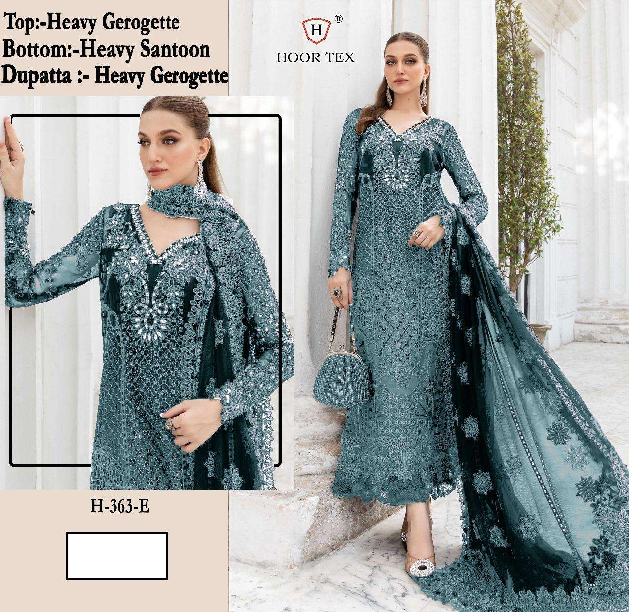 HOOR TEX H 363 GEORGETTE EMBROIDERED PAKISTANI SUIT