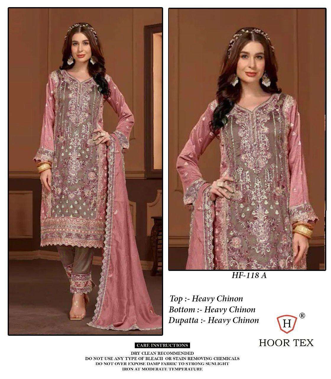 HOOR TEX HF 118 HEAVY EMBROIDERY DESIGNER READY MADE PAKISTANI SUIT