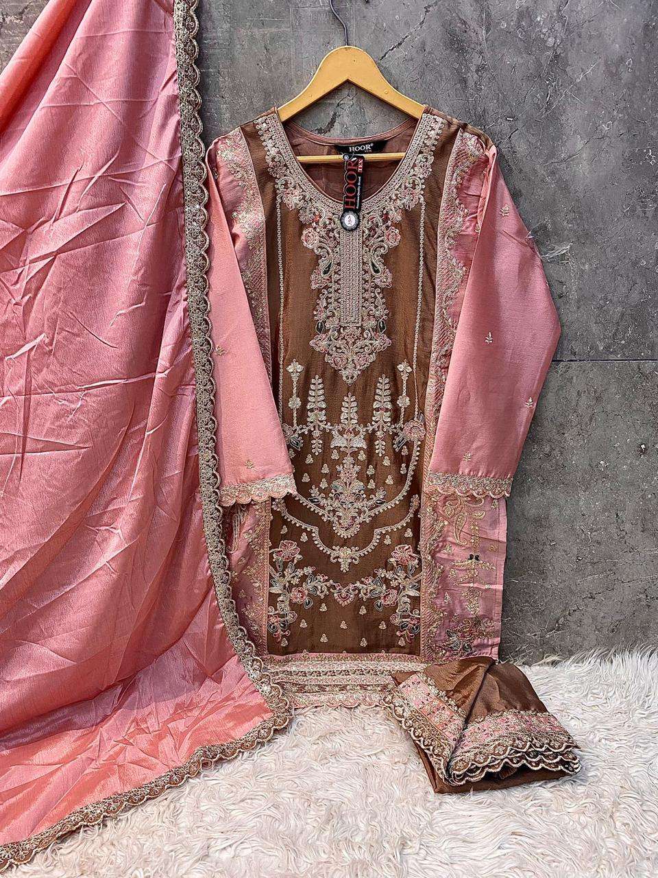 HOOR TEX HF 118 HEAVY EMBROIDERY DESIGNER READY MADE PAKISTANI SUIT