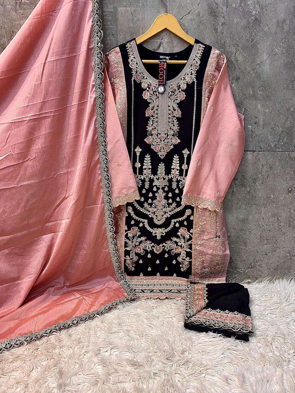 HOOR TEX HF 118 HEAVY EMBROIDERY DESIGNER READY MADE PAKISTANI SUIT