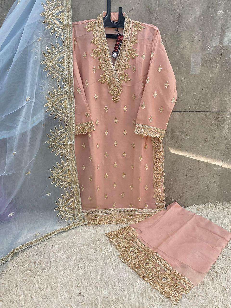 HOOR TEX HF 96 HEAVY EMBROIDERY DESIGNER READY MADE PAKISTANI SUIT